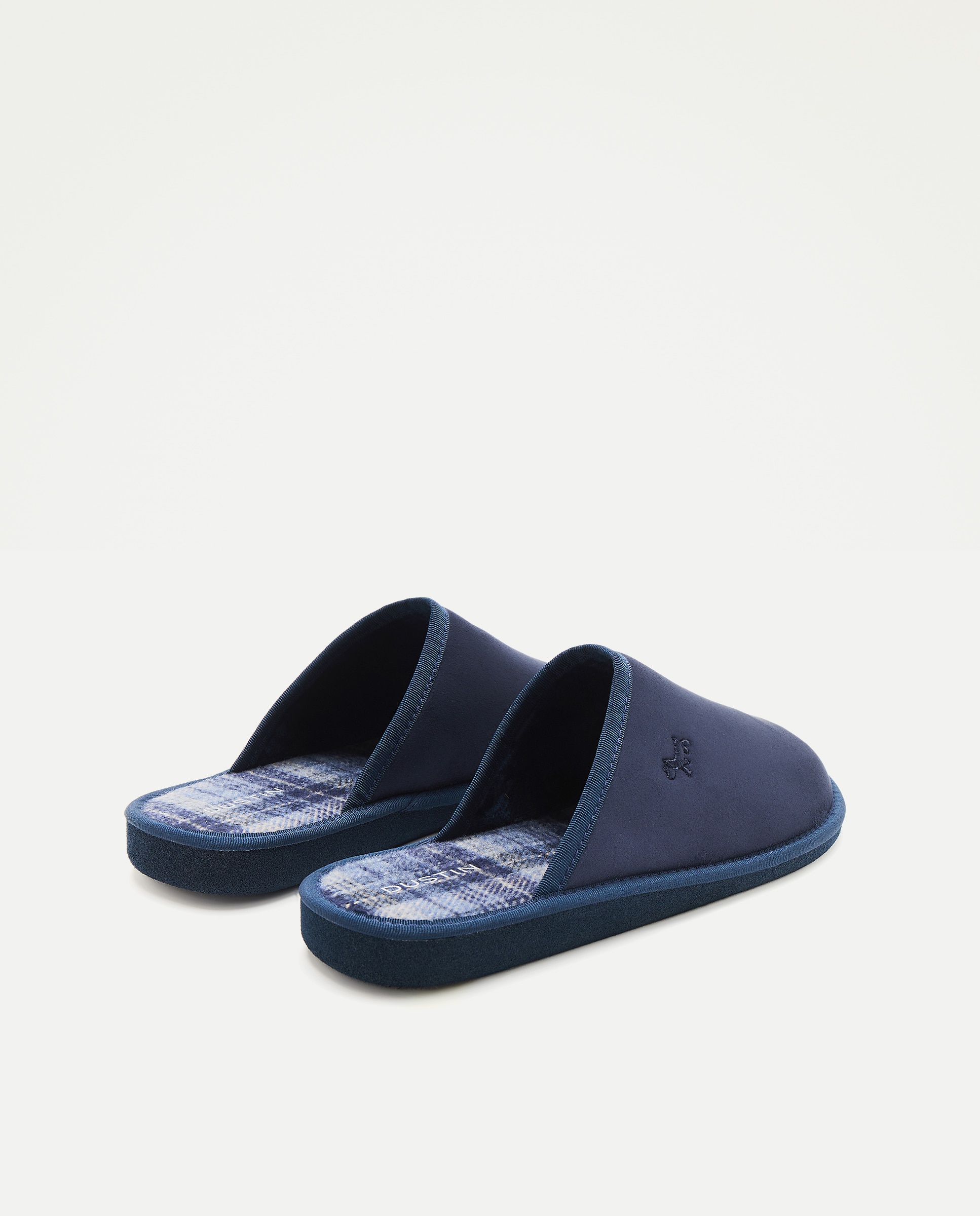 Pantufas em Camurcina Azul-escuro-3