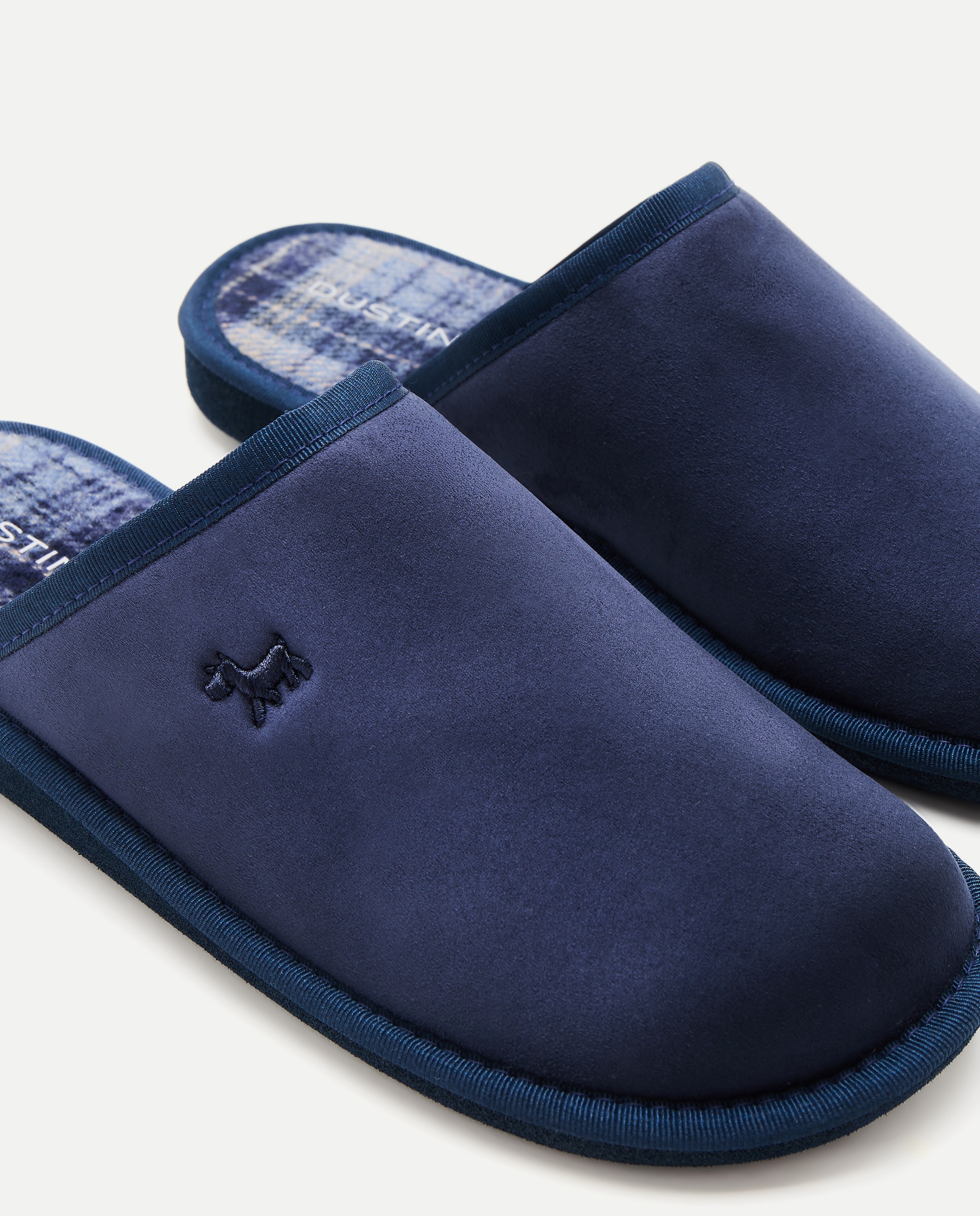 Pantufas em Camurcina Azul-escuro-5