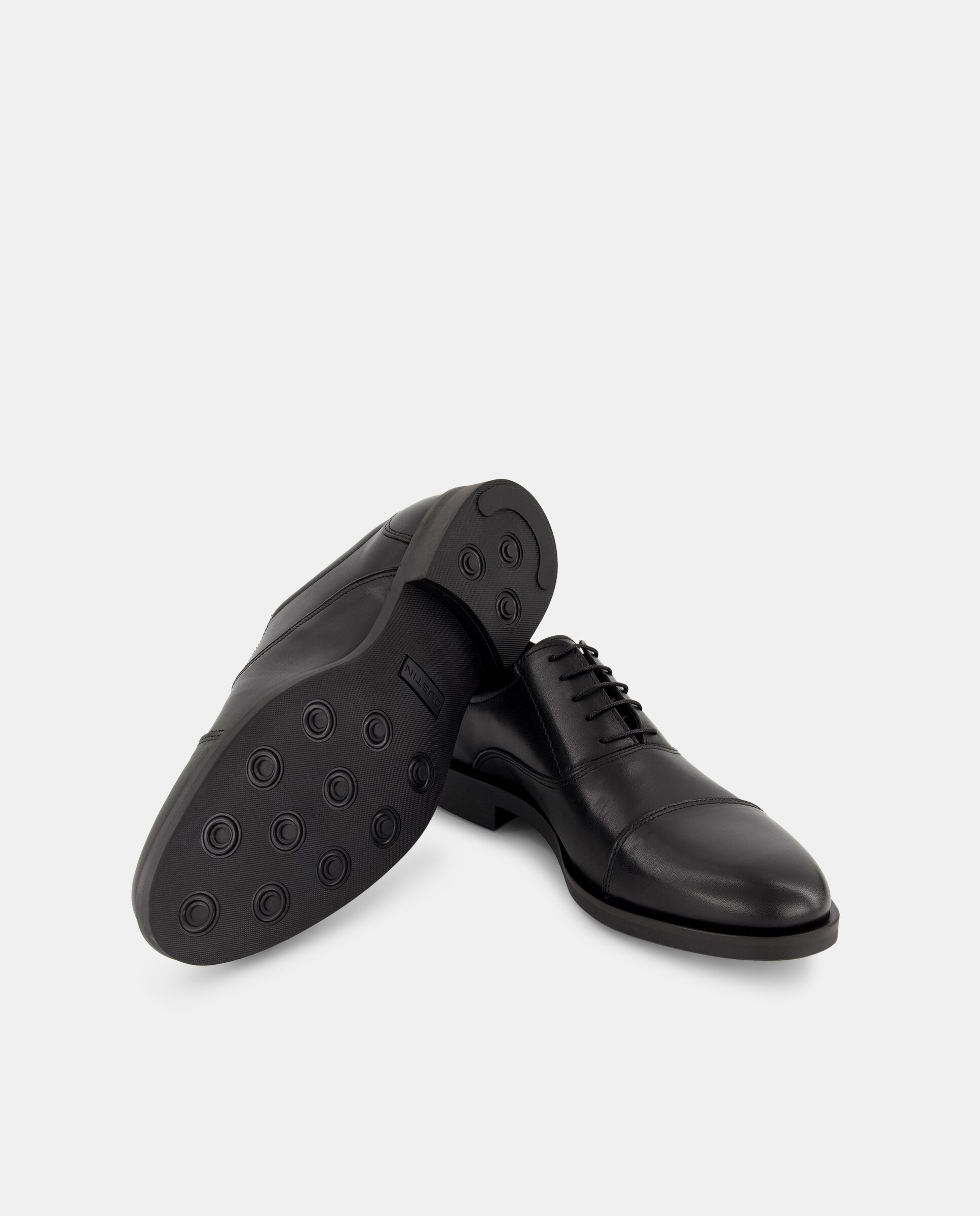 Sapatos com Atacadores Lisos Preto-2