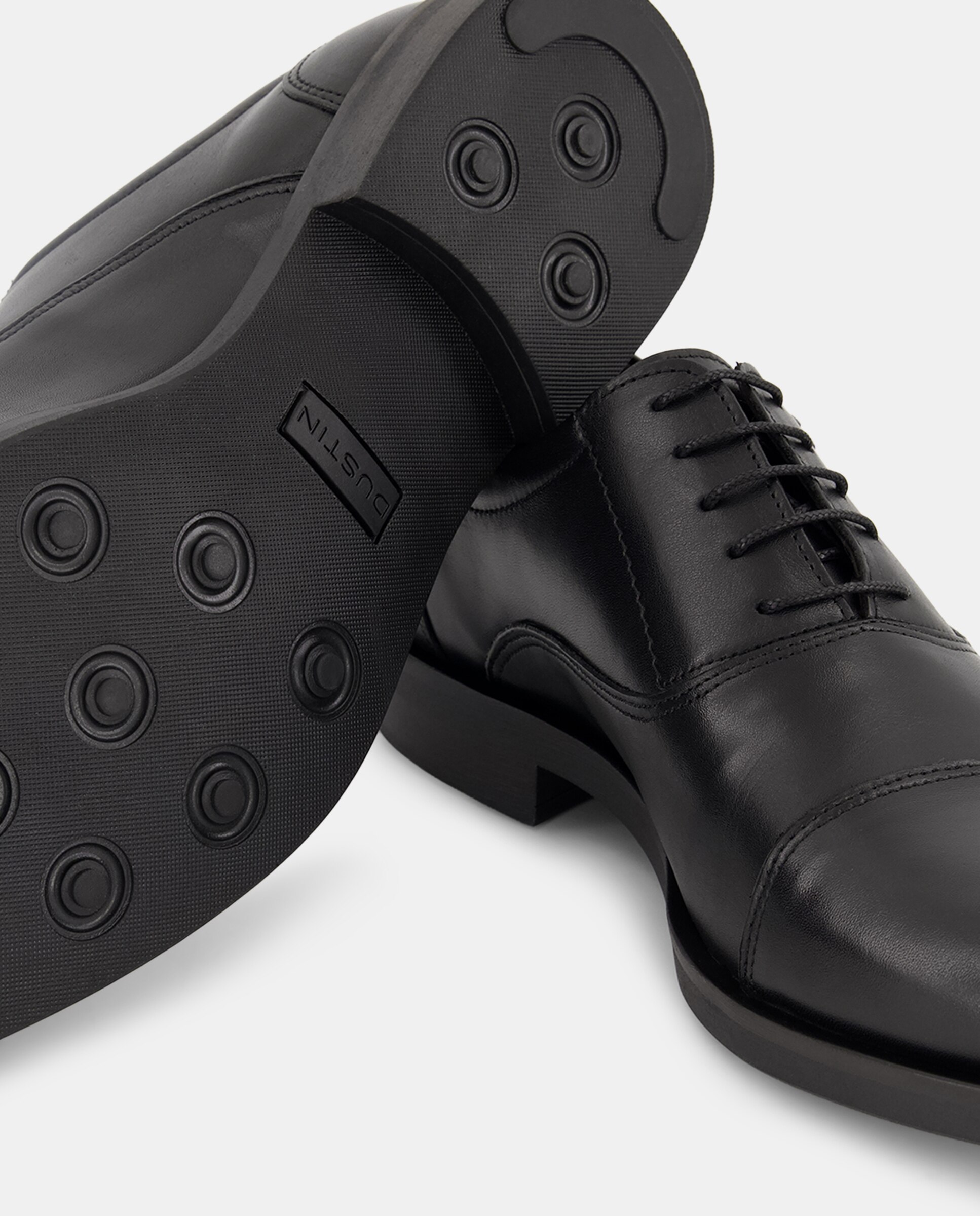 Sapatos com Atacadores Lisos Preto-5
