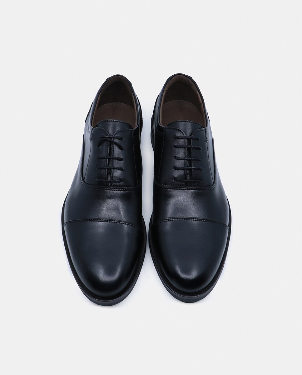 Sapatos com Atacadores Lisos Preto-10
