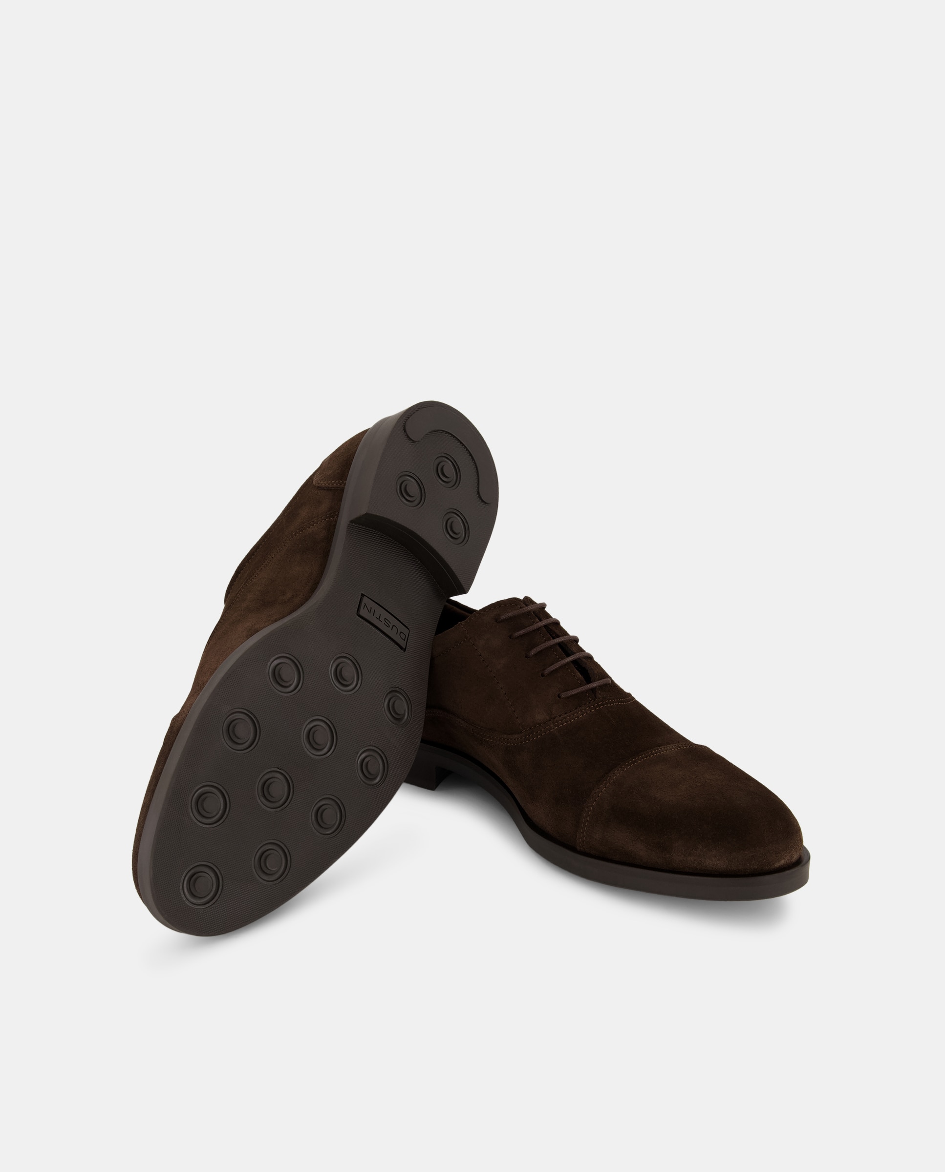 Sapatos com Atacadores Lisos Castanho-2