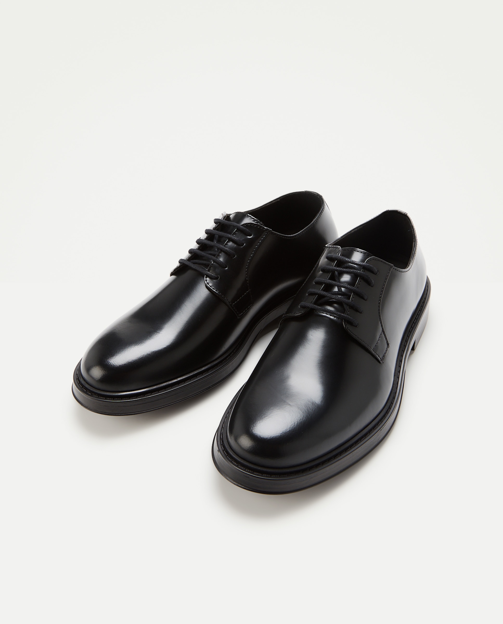 Zapatos de cordones de hombre con piso goma - Dustin - Negro Negro-2