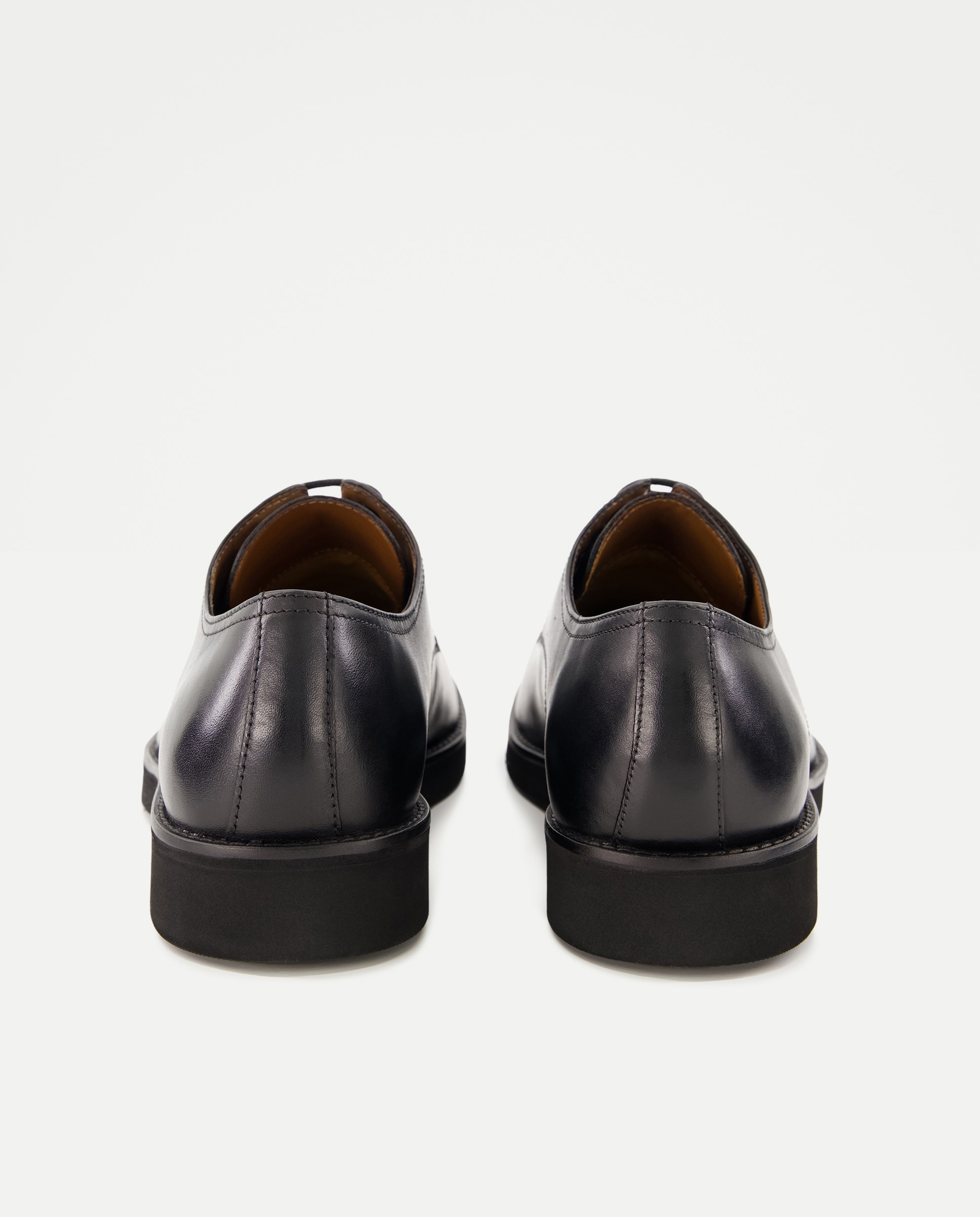 Zapatos de cordones de hombre en piel lisa - Dustin - Negro Negro-3