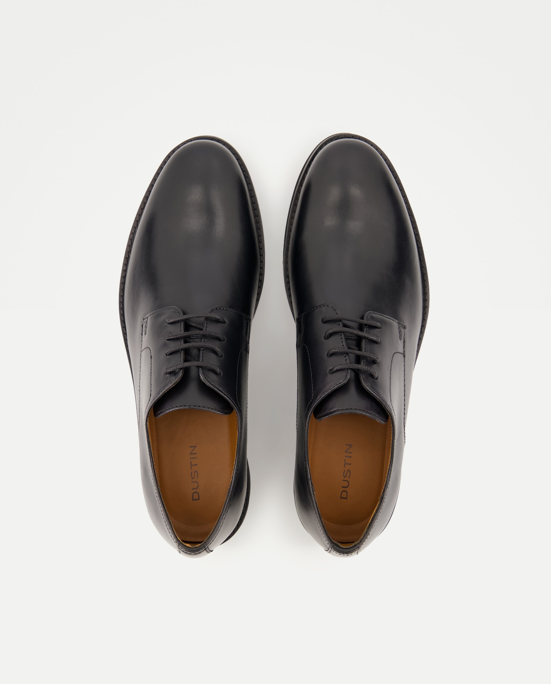 Zapatos de cordones de hombre en piel lisa - Dustin - Negro Negro-4