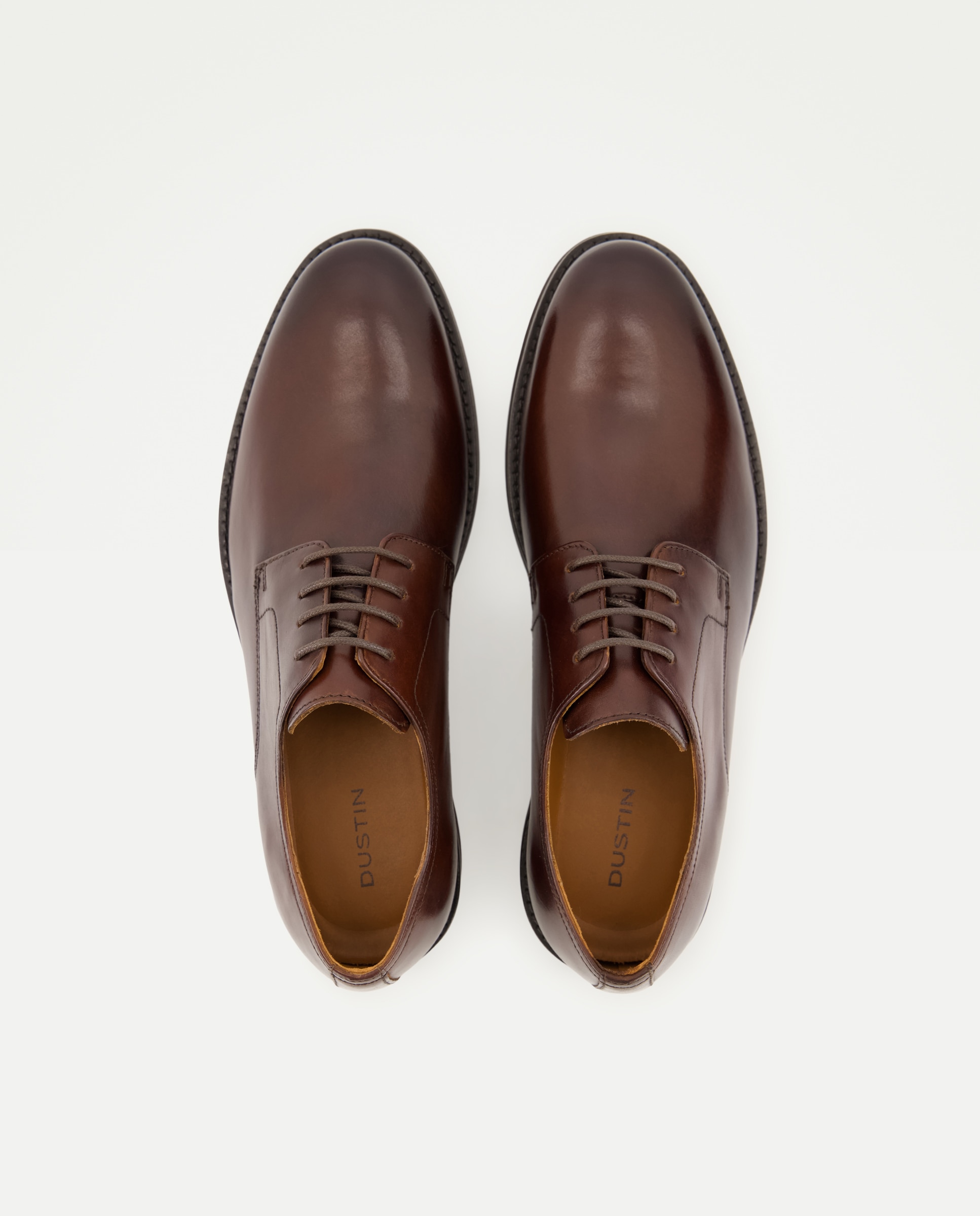 Zapatos de cordones de hombre en piel lisa - Dustin - Tostado Tostado-4