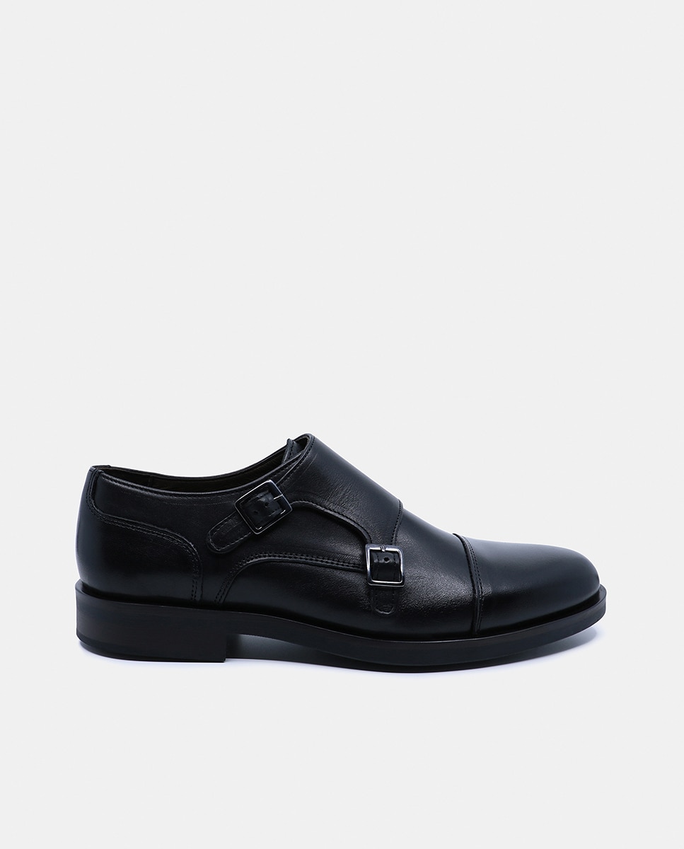 Sapatos com Duas Fivelas Preto-6