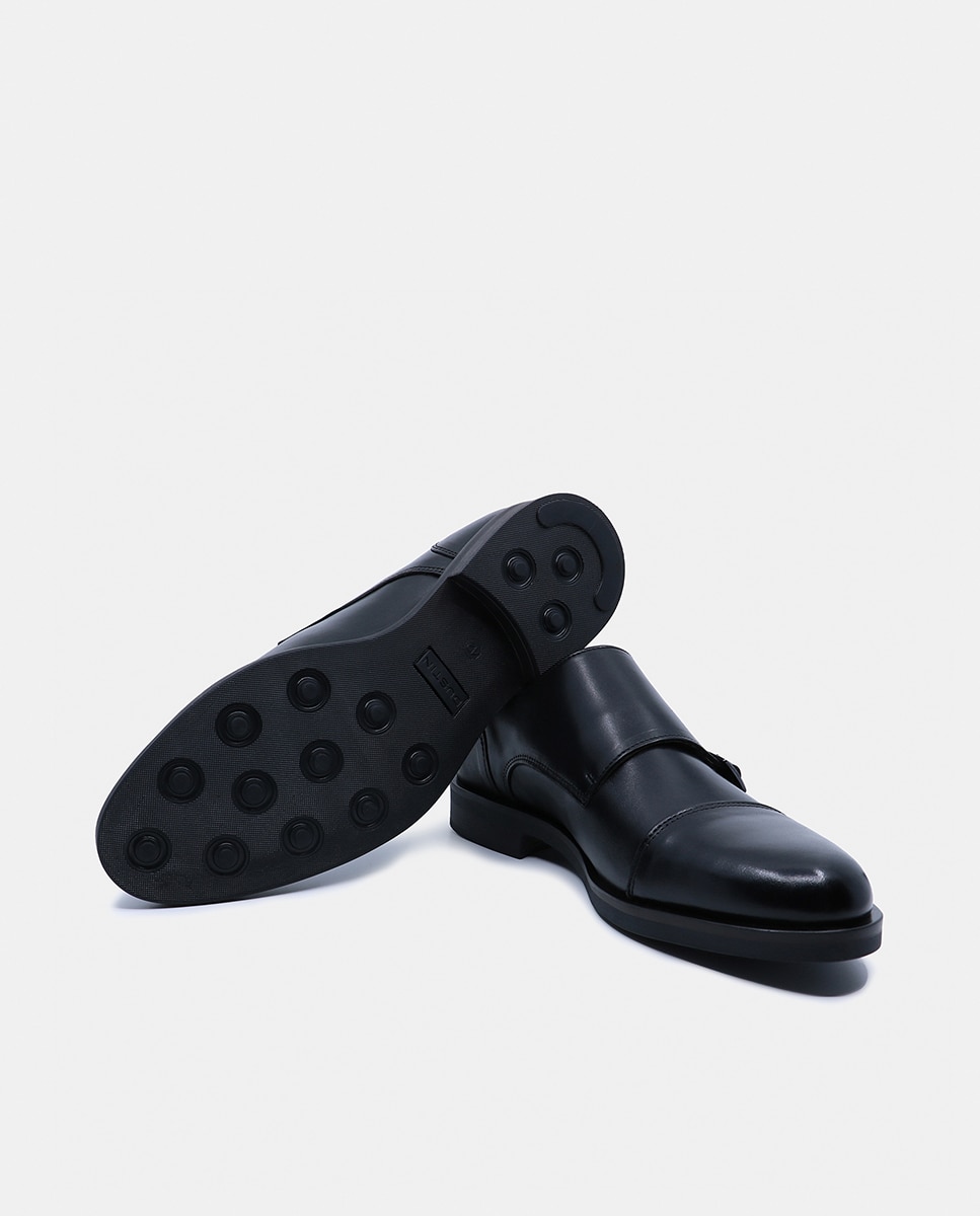 Sapatos com Duas Fivelas Preto-7