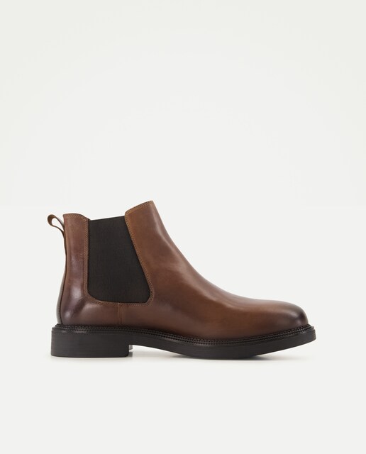 Botas chelsea de hombre en piel lisa