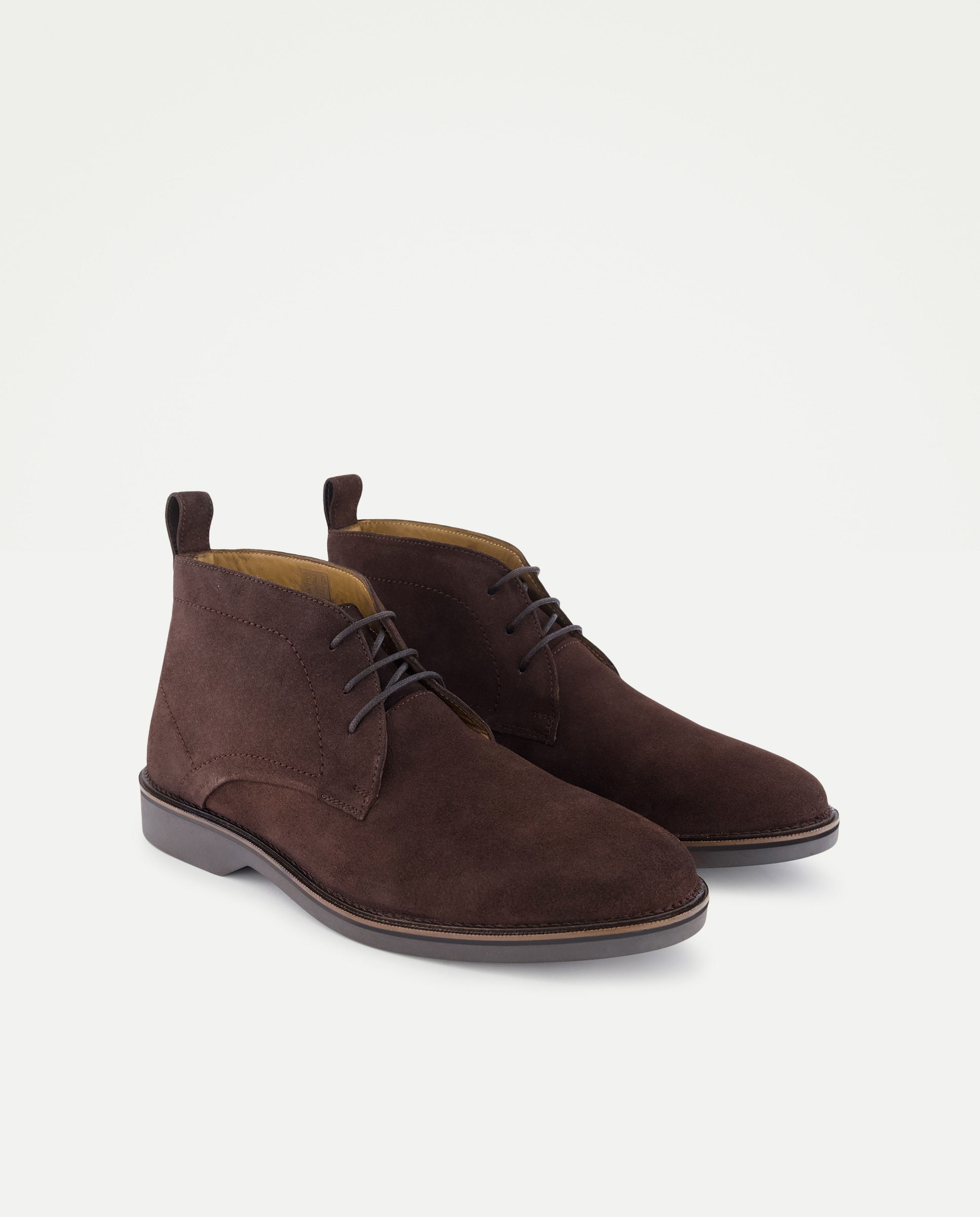 Bota de hombre con cordones y serraje - Dustin - Marrón Marrón-2