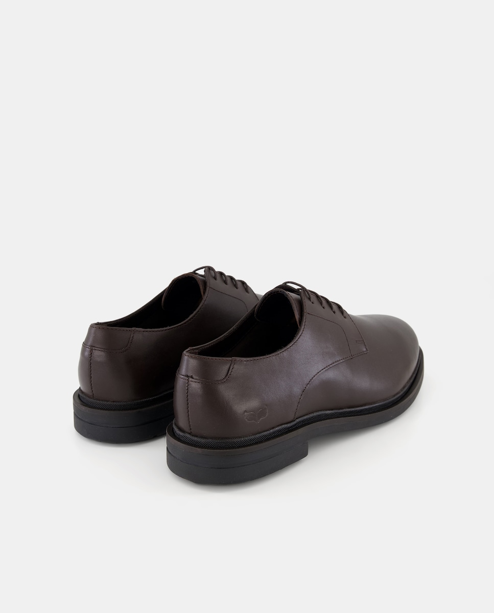 Sapatos em Pele Castanho-3