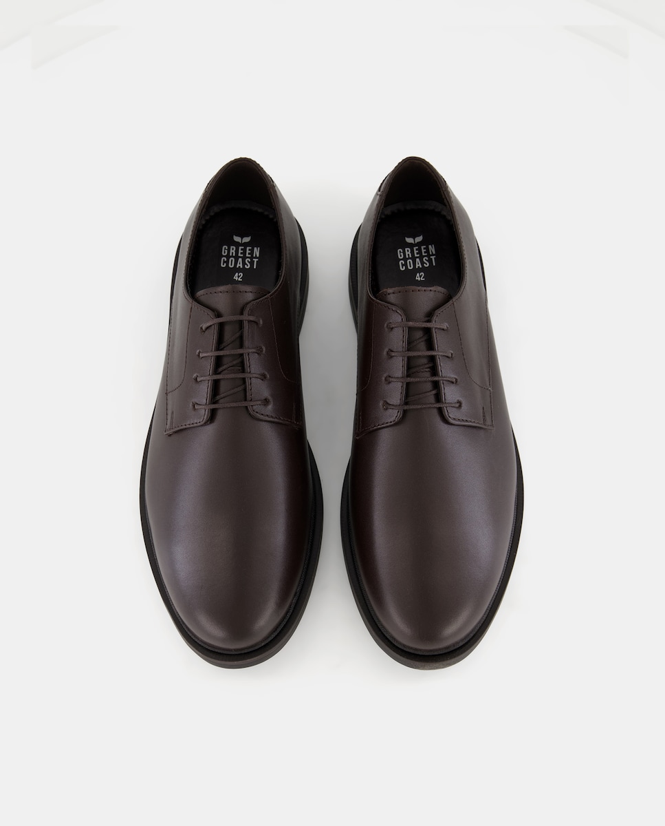 Sapatos em Pele Castanho-4