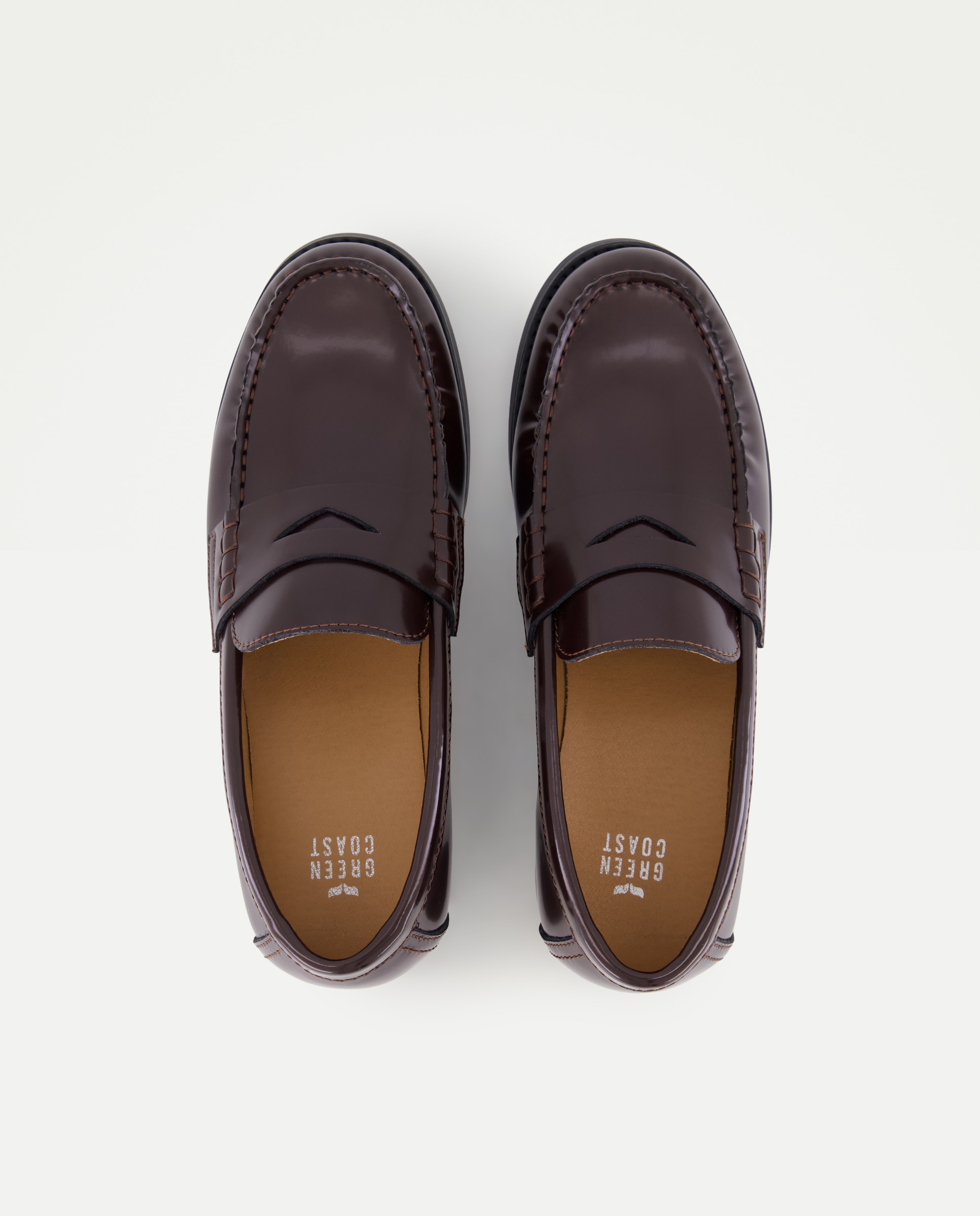 Mocassins em Pele Bordeaux-4