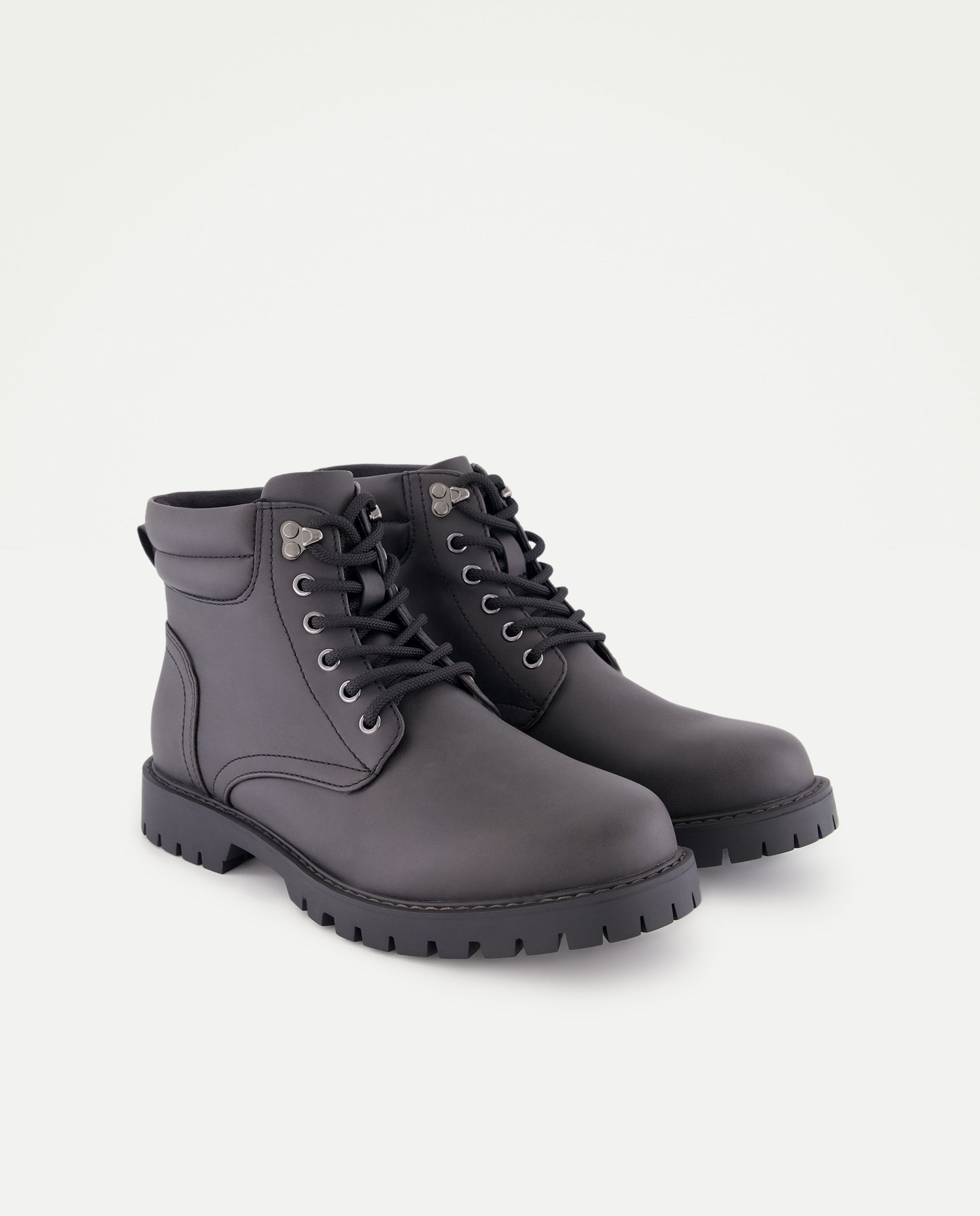 Botas altas de hombre con cierre de cordones - Green Coast - Negro Negro-2