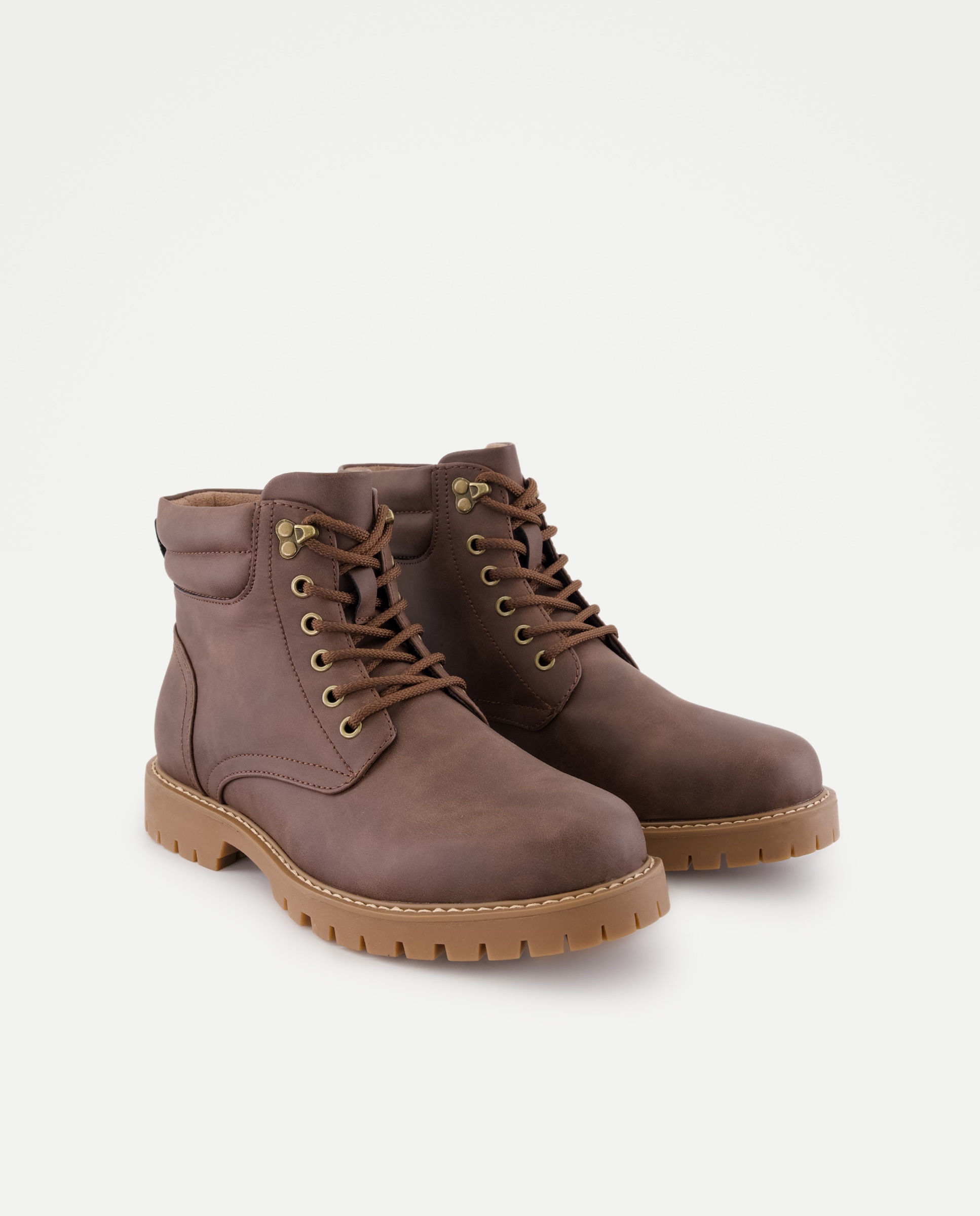 Botas Altas com Fecho de Atacadores Castanho-2