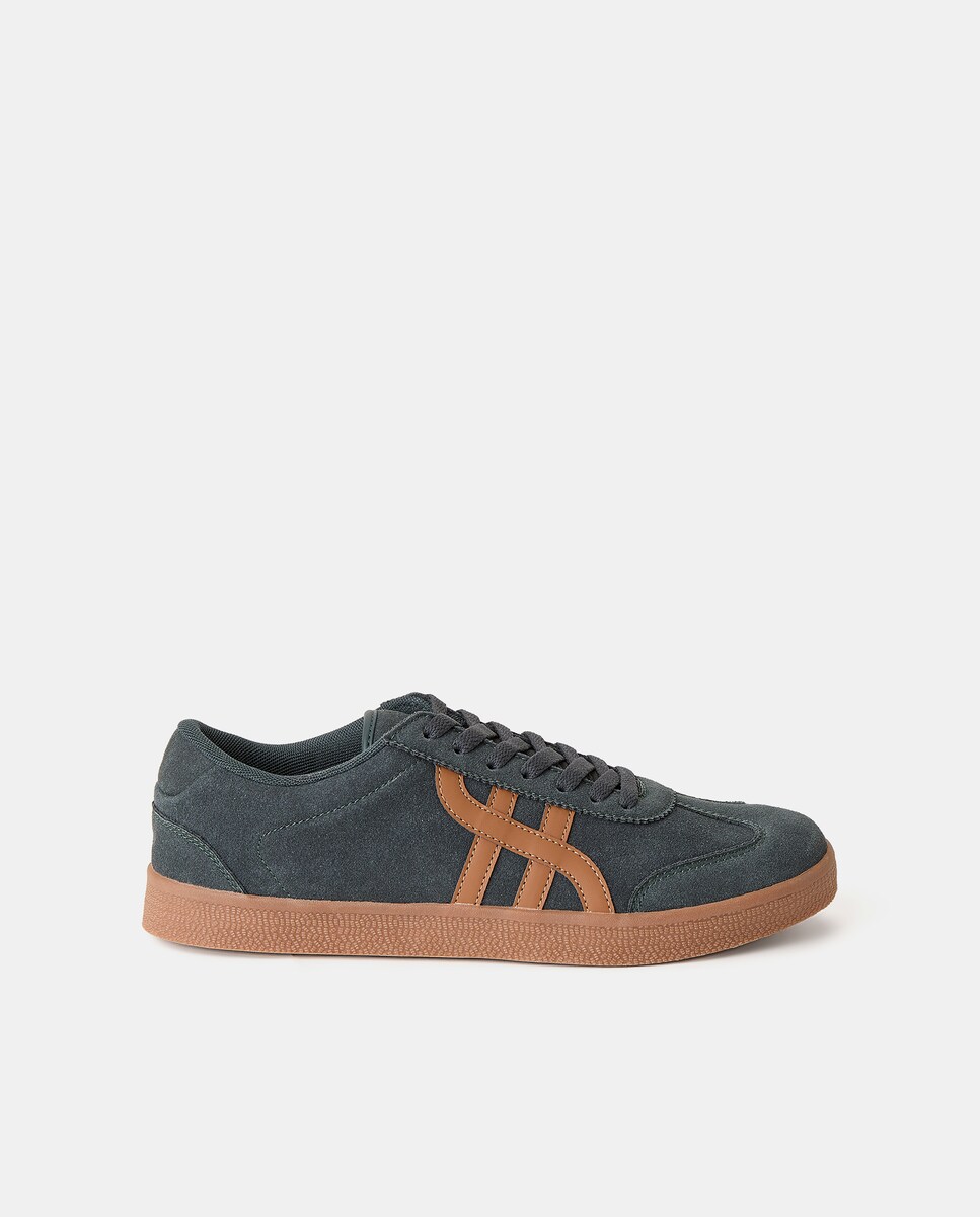 Imagen 0 de Zapatillas de hombre casual piel Gris