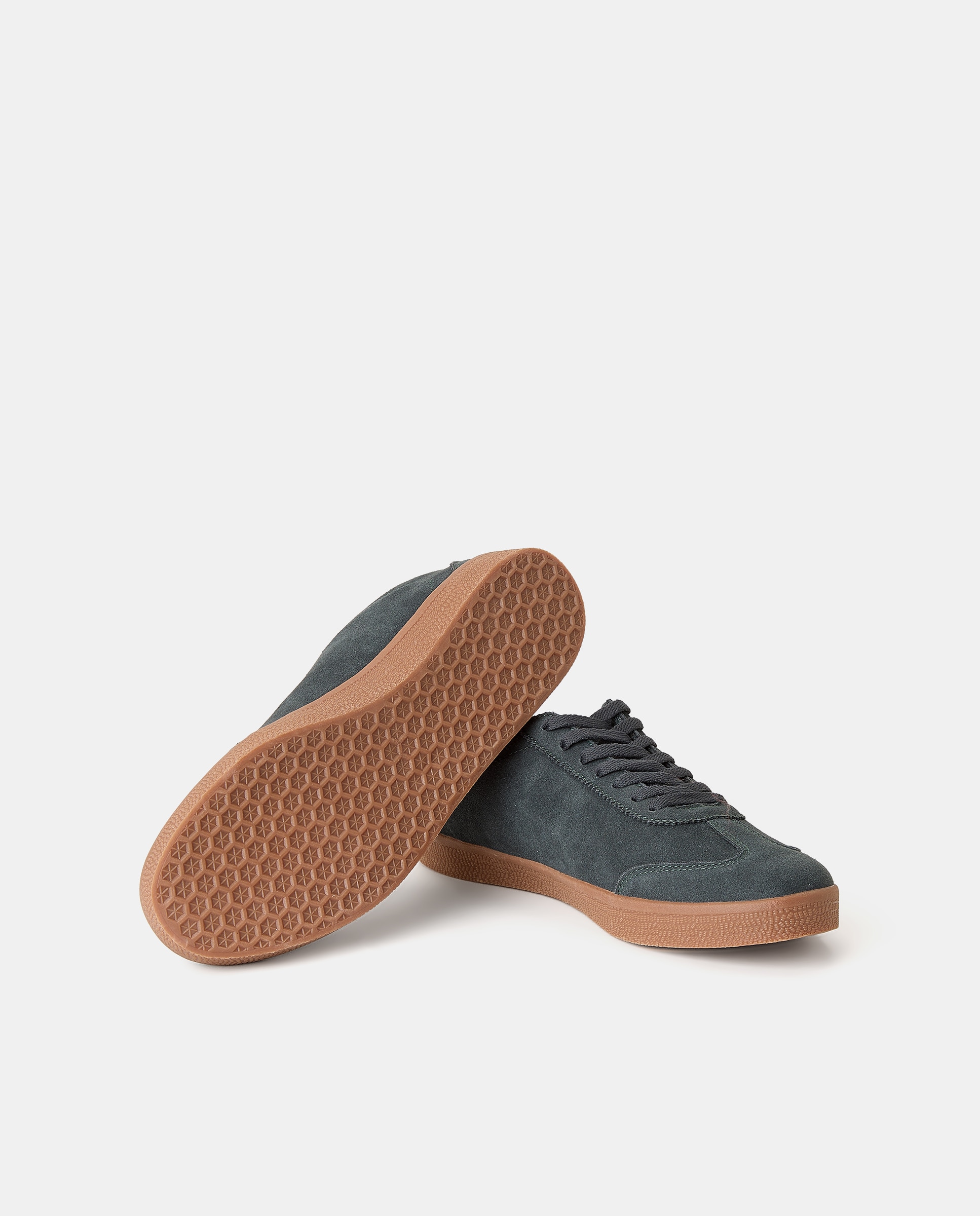 Sapatilhas Casual em Pele Cinzento-2