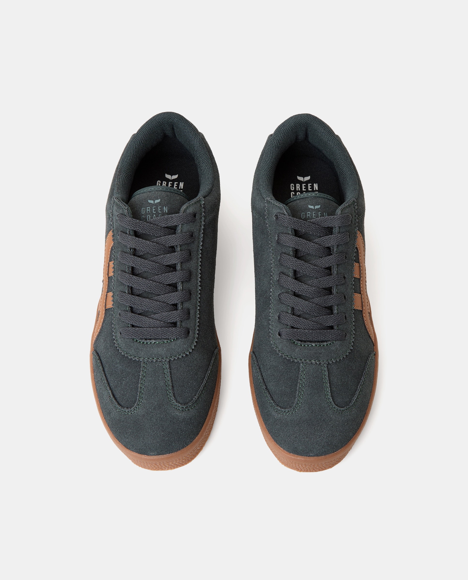 Sapatilhas Casual em Pele Cinzento-4