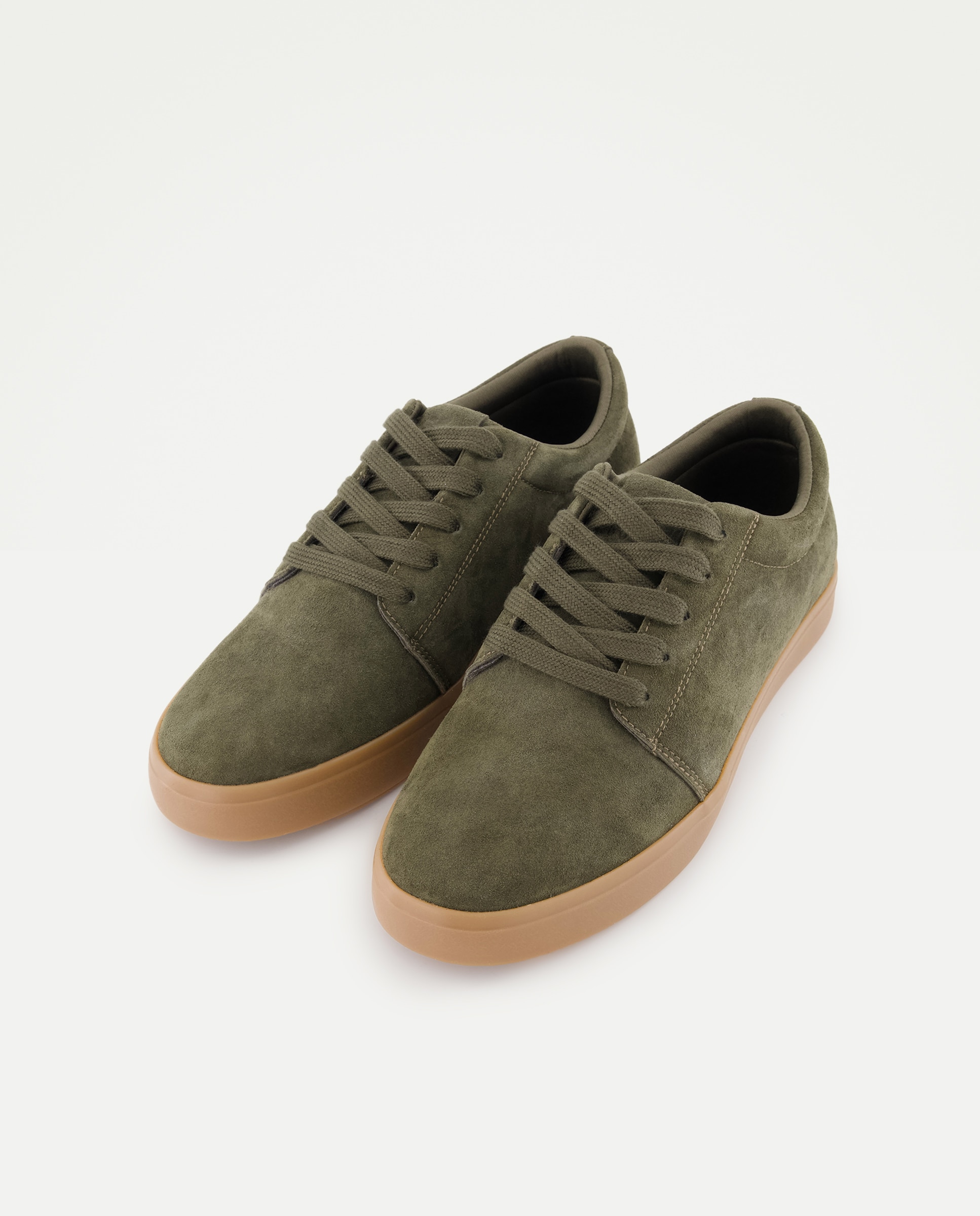 Zapatillas de piel serraje de hombre - Green Coast - Verde Verde-2