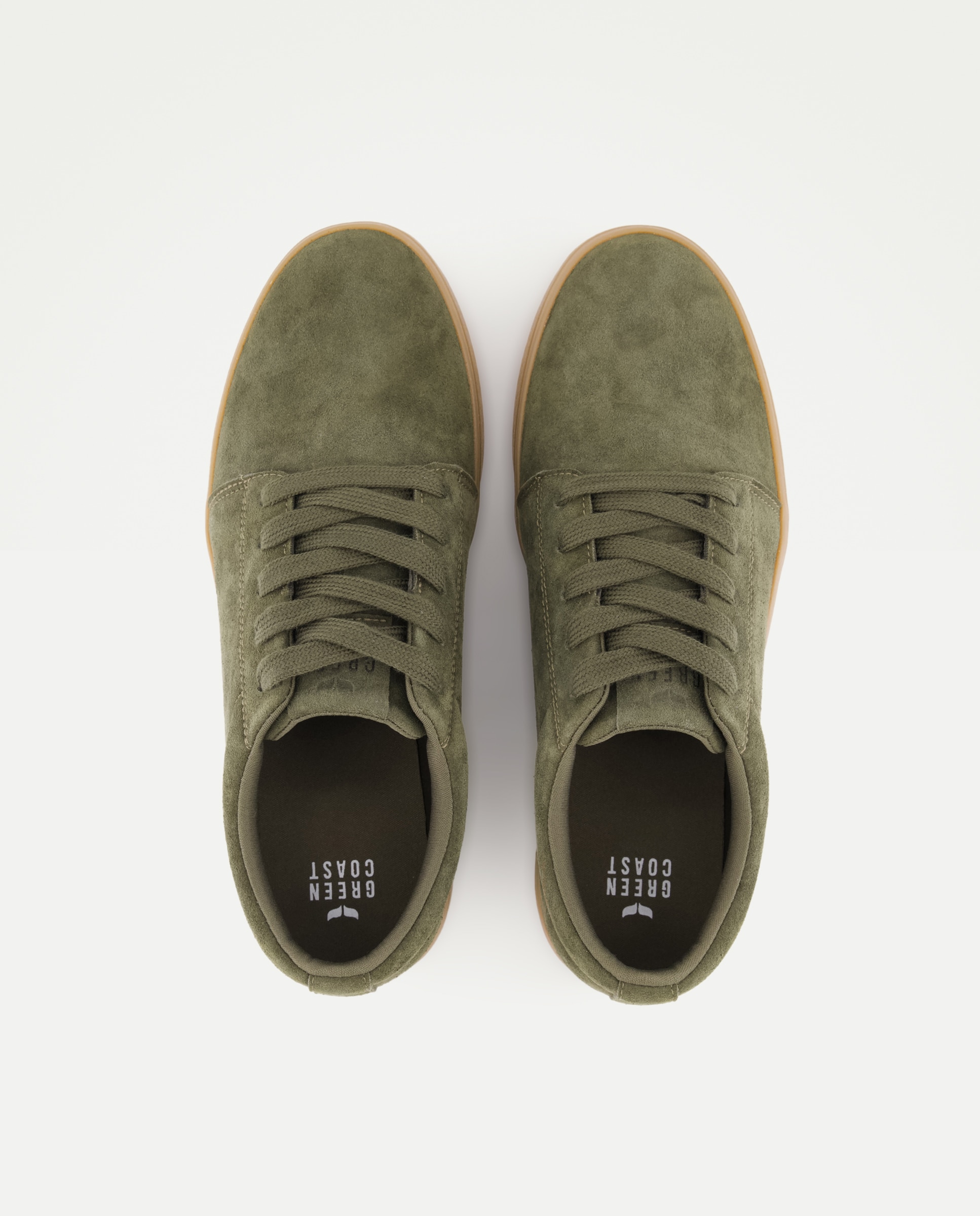 Zapatillas de piel serraje de hombre - Green Coast - Verde Verde-4