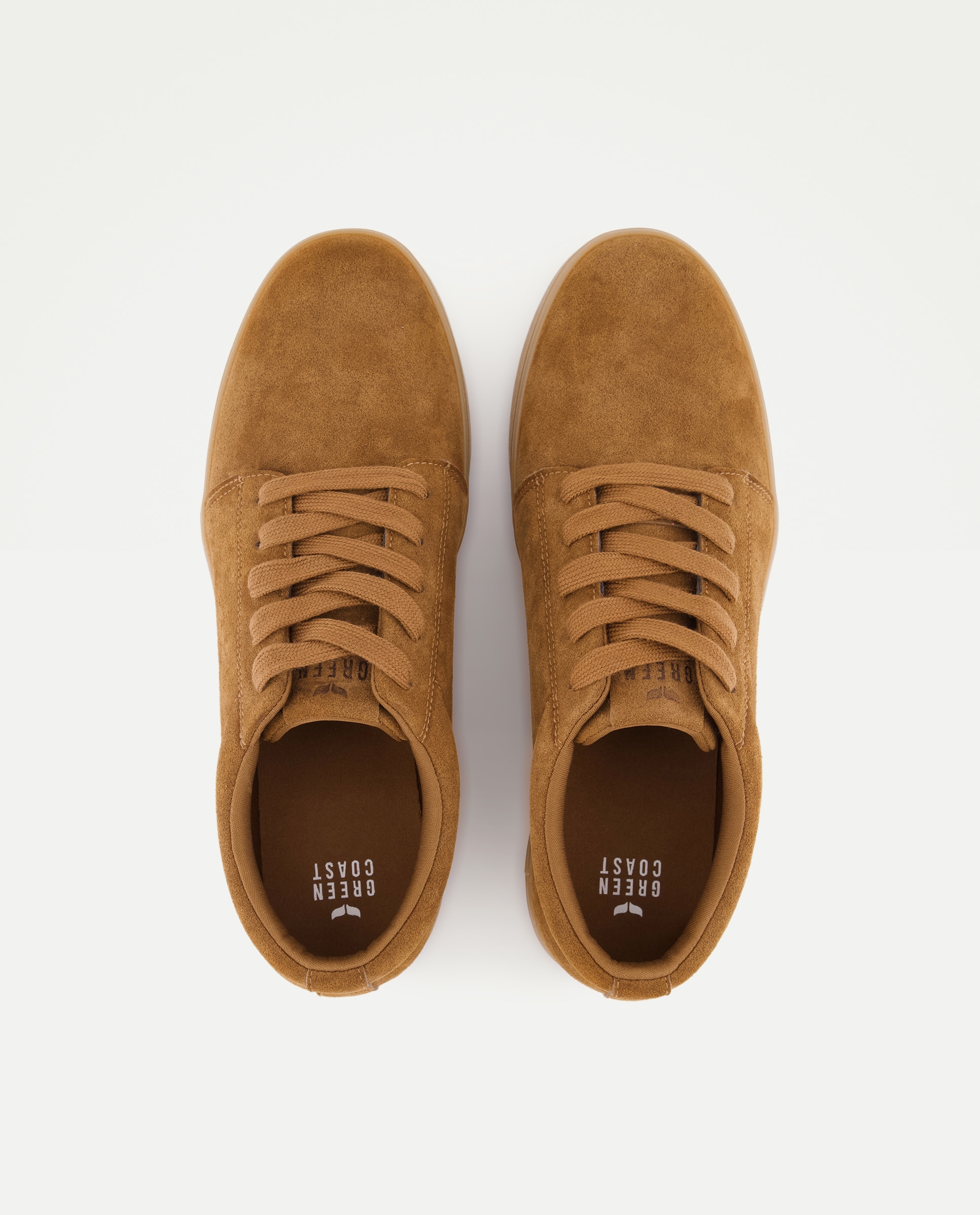 Zapatillas de piel serraje de hombre - Green Coast - Marrón Marrón-4