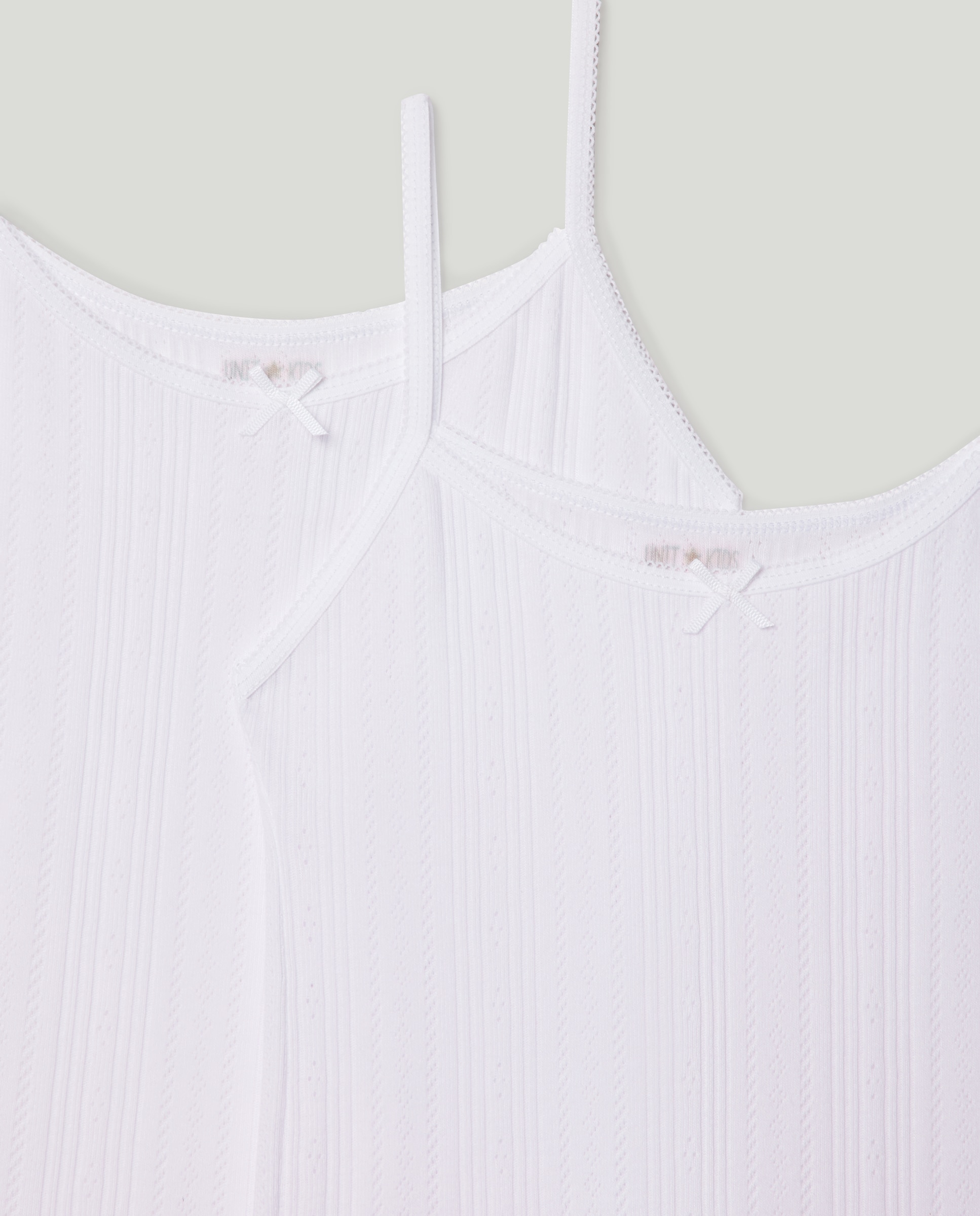 Pack de 2 camisetas de tirantes de niña Blanco-3