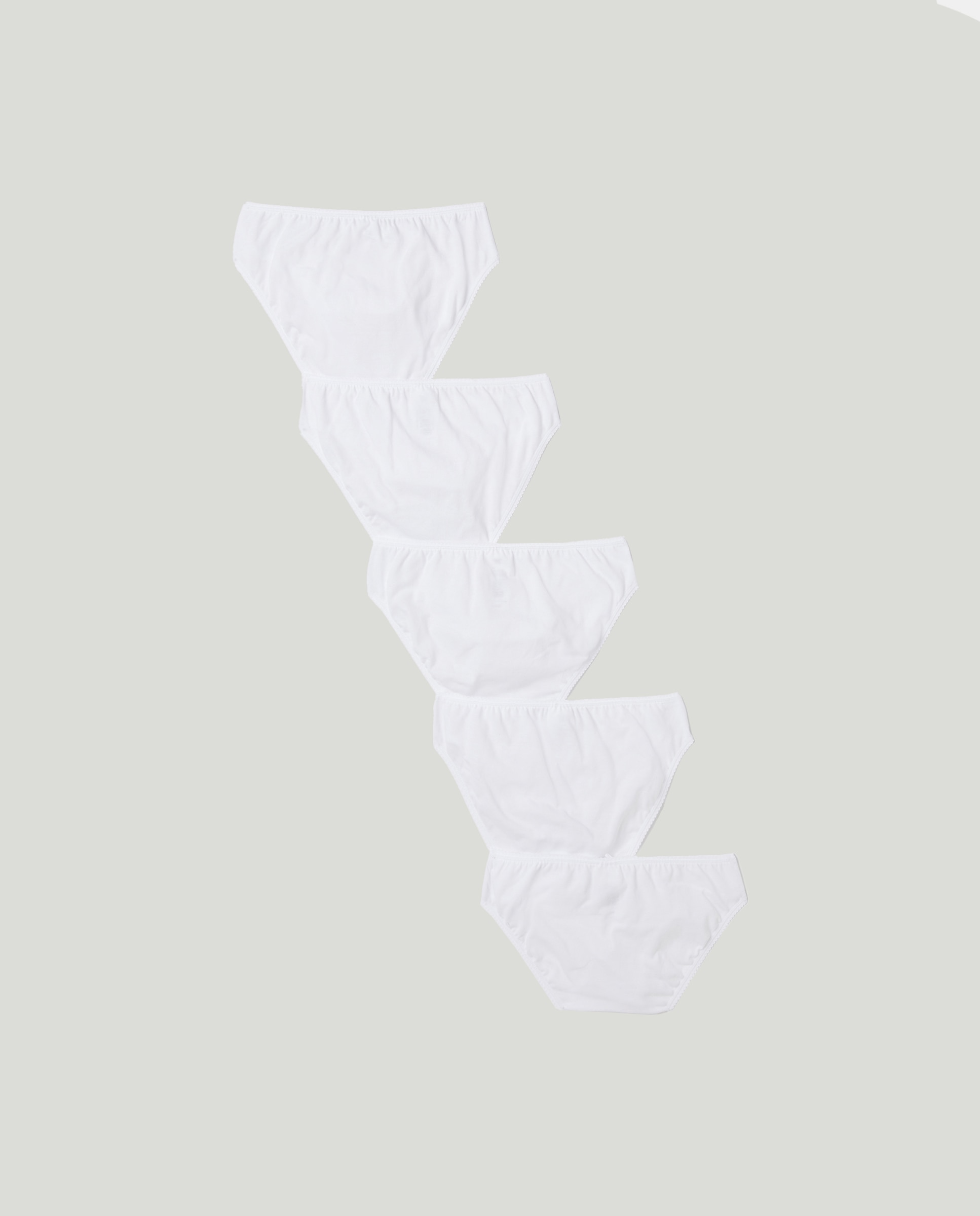 Pack 5 bragas blancas de niña Blanco-2