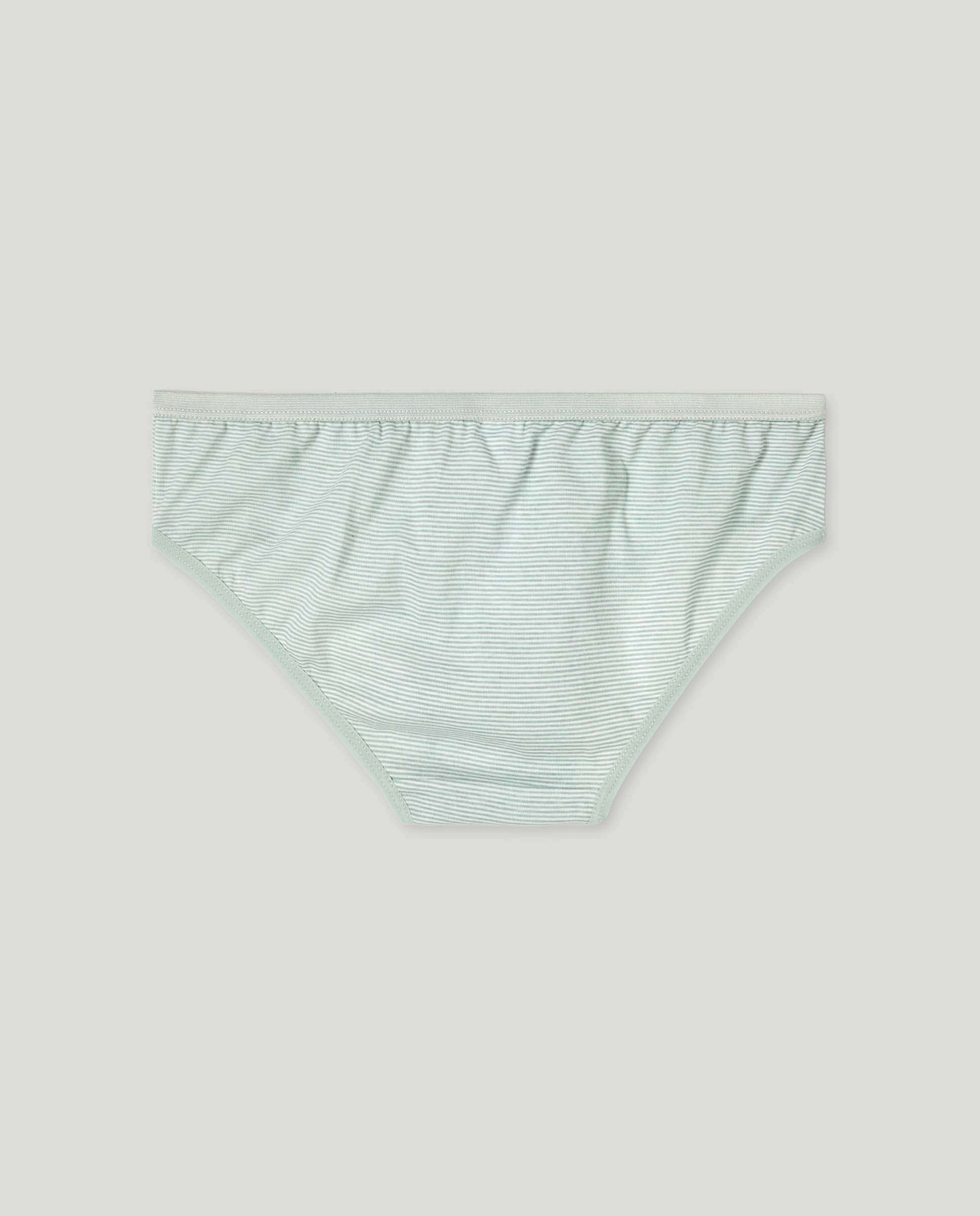 Pack de 5 braguitas de niña con cinturilla 500 VERDE-2