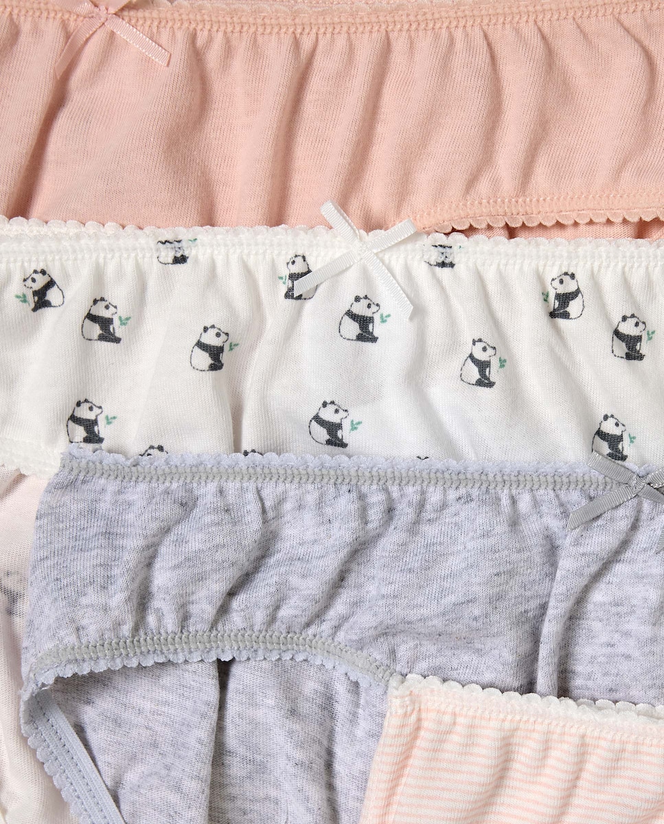 Pack de 5 braguitas de niña fantasía 400 Azul-3