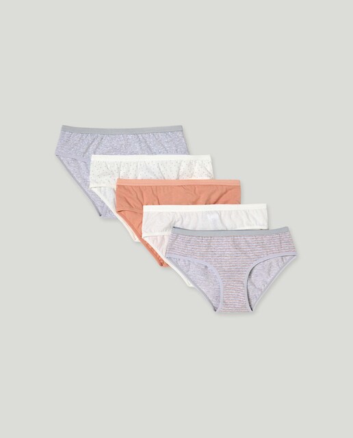 Imagen 0 de Pack de 5 braguitas de niña con cinturilla