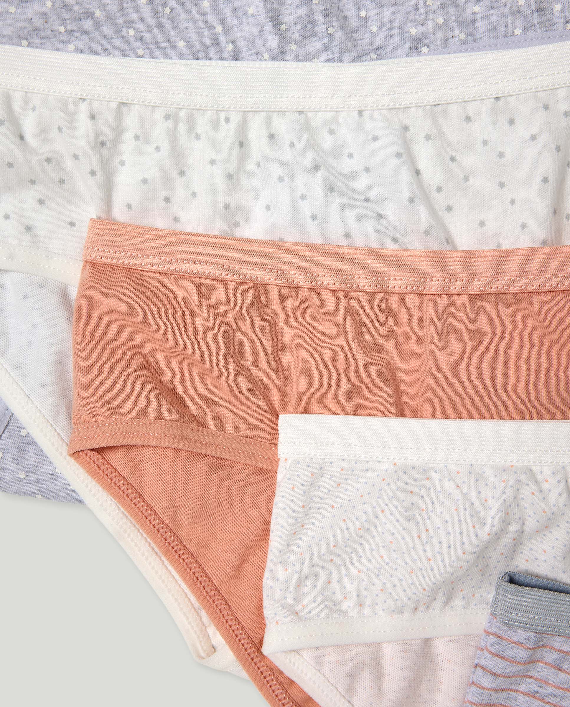 Pack de 5 braguitas de niña con cinturilla 200 Rosa-3