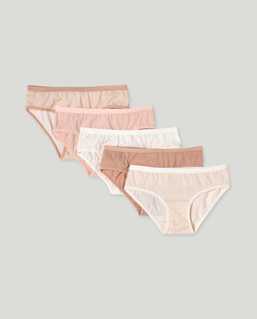 Imagen 0 de Pack de 5 braguitas de niña con cinturilla