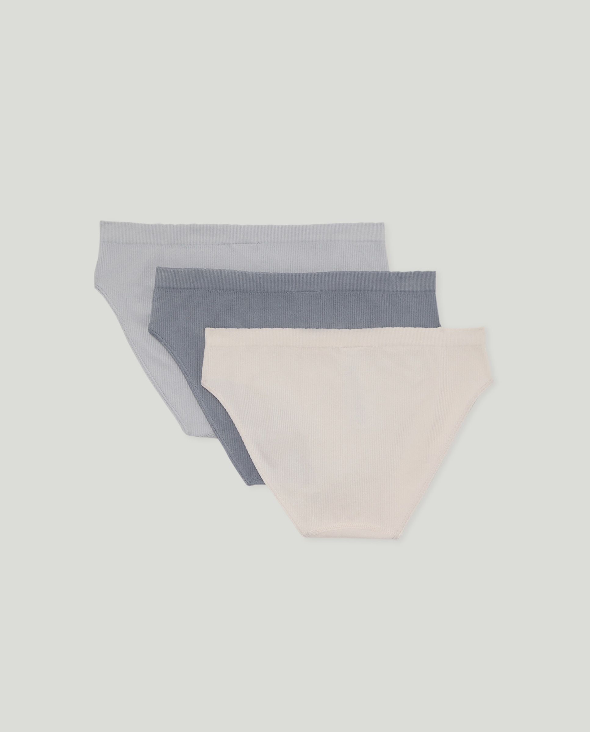 Pack de 3 braguitas de niña de canalé 400 Azul-2