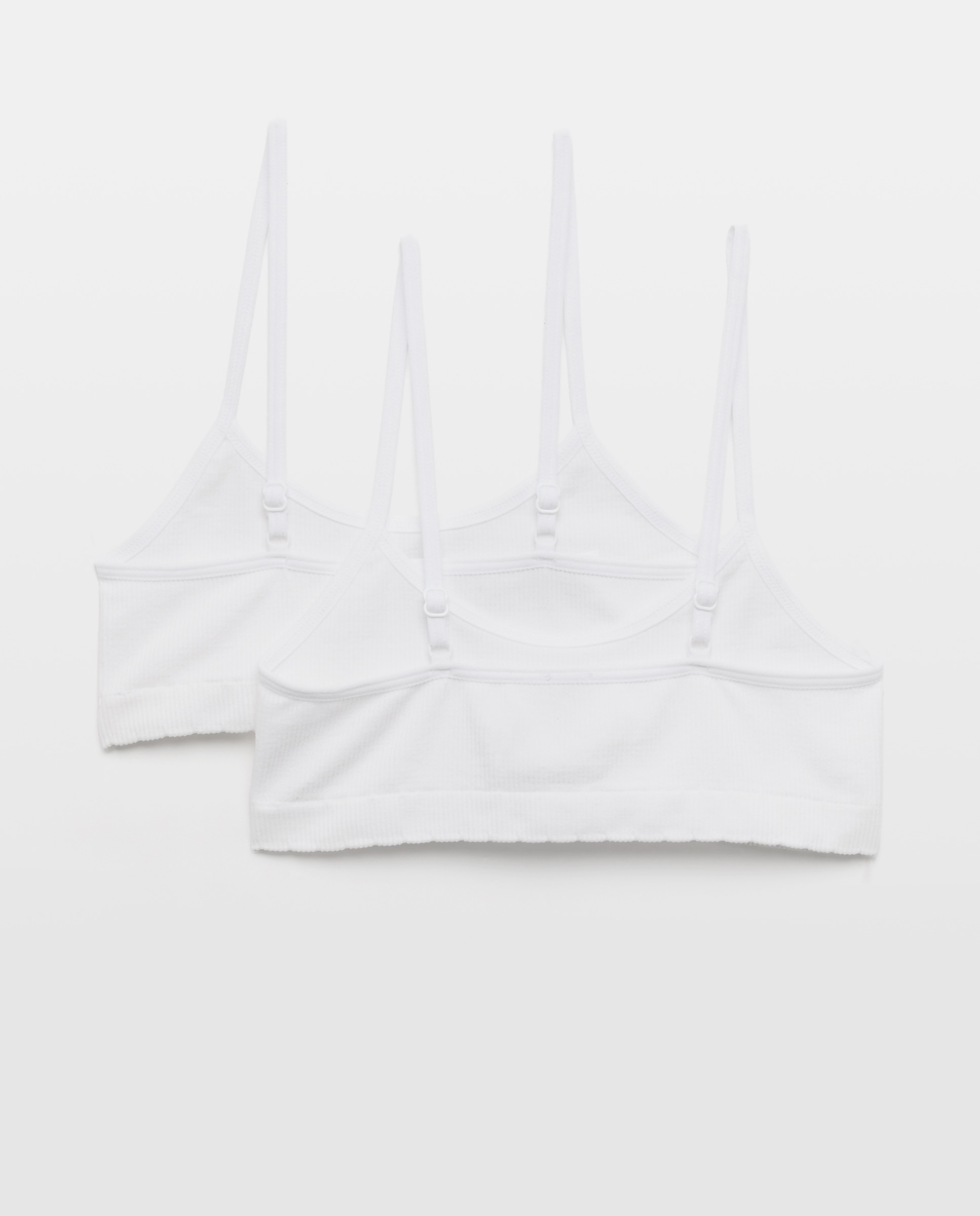 Pack de 2 tops de niña Blanco-2