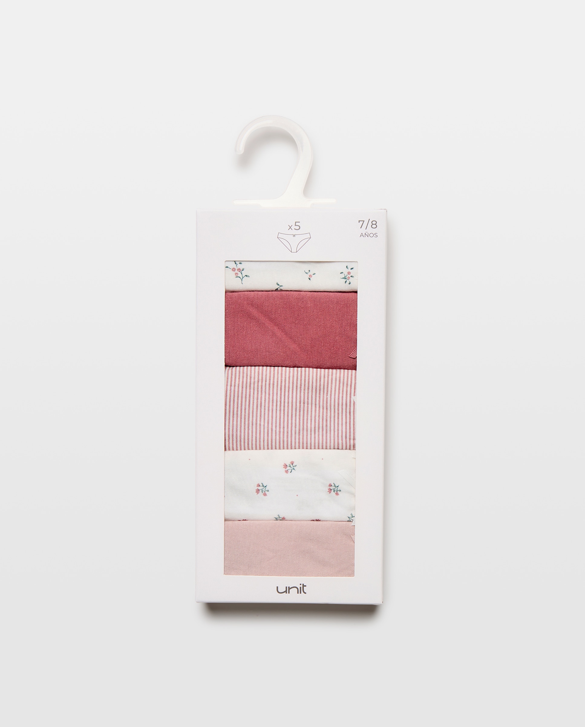 Pack de 5 braguitas de niña fantasía 200 Rosa-4