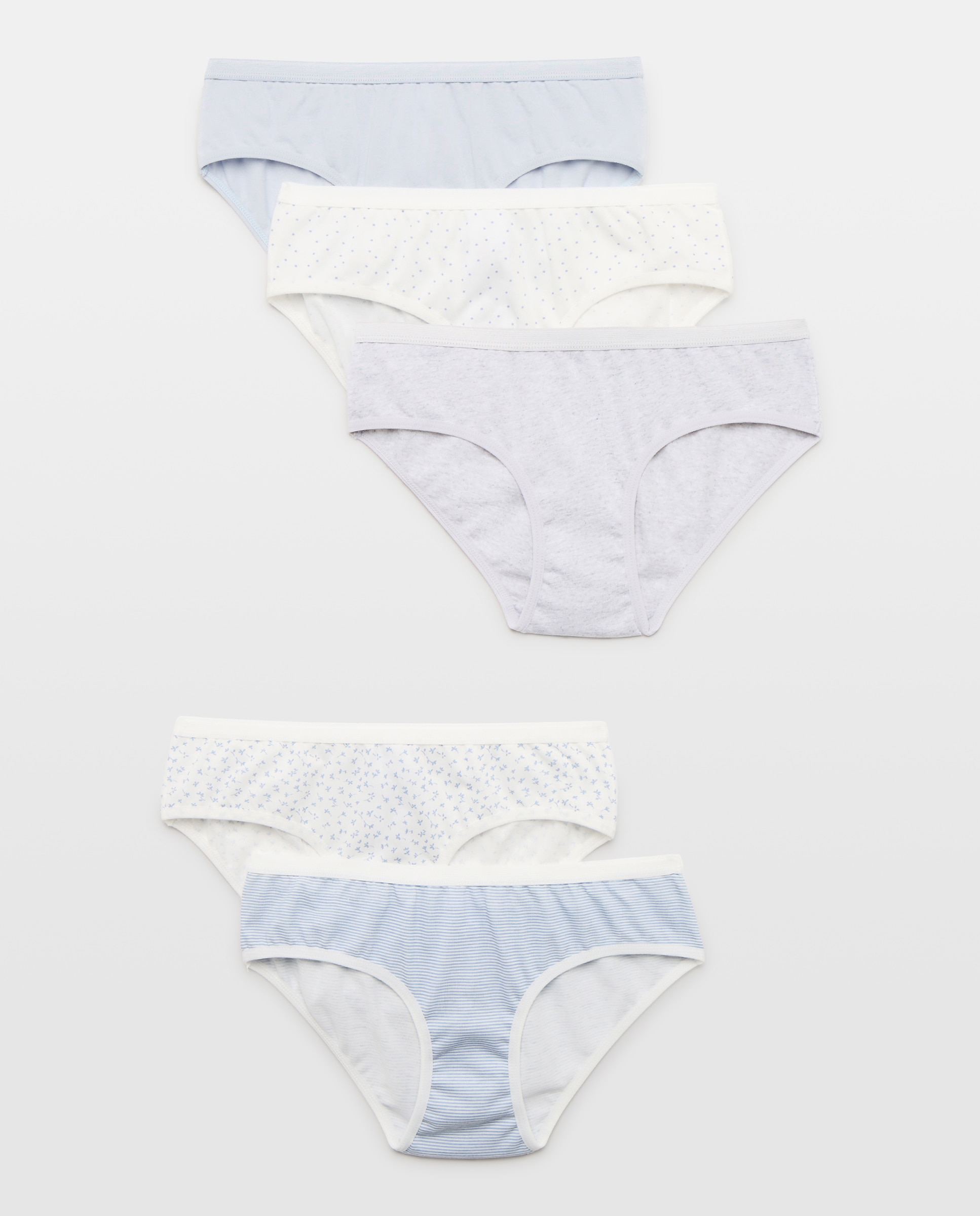 Imagen 0 de Pack de 5 braguitas de niña con cinturilla