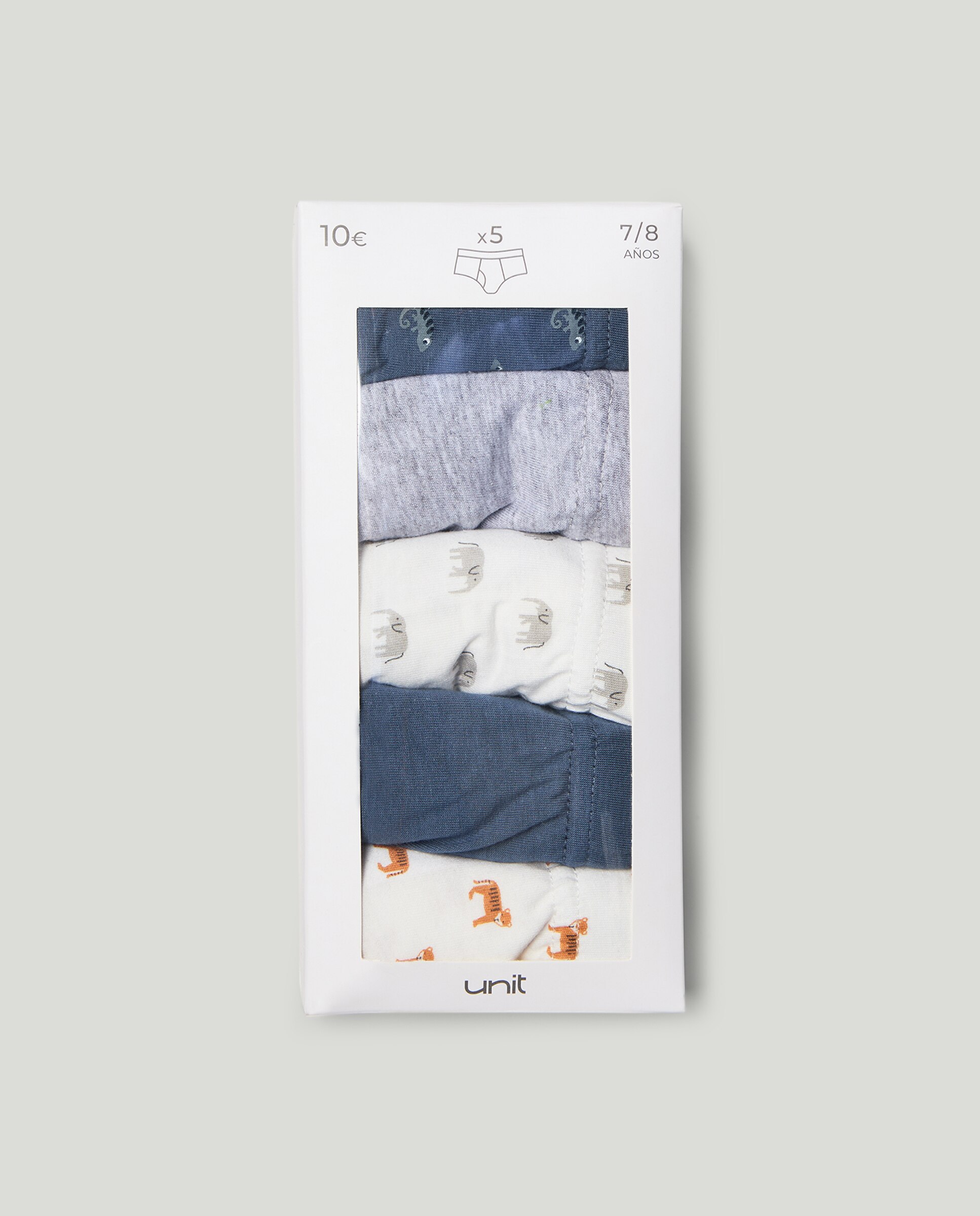 Pack 5 slips fantasia de niño Azul-4