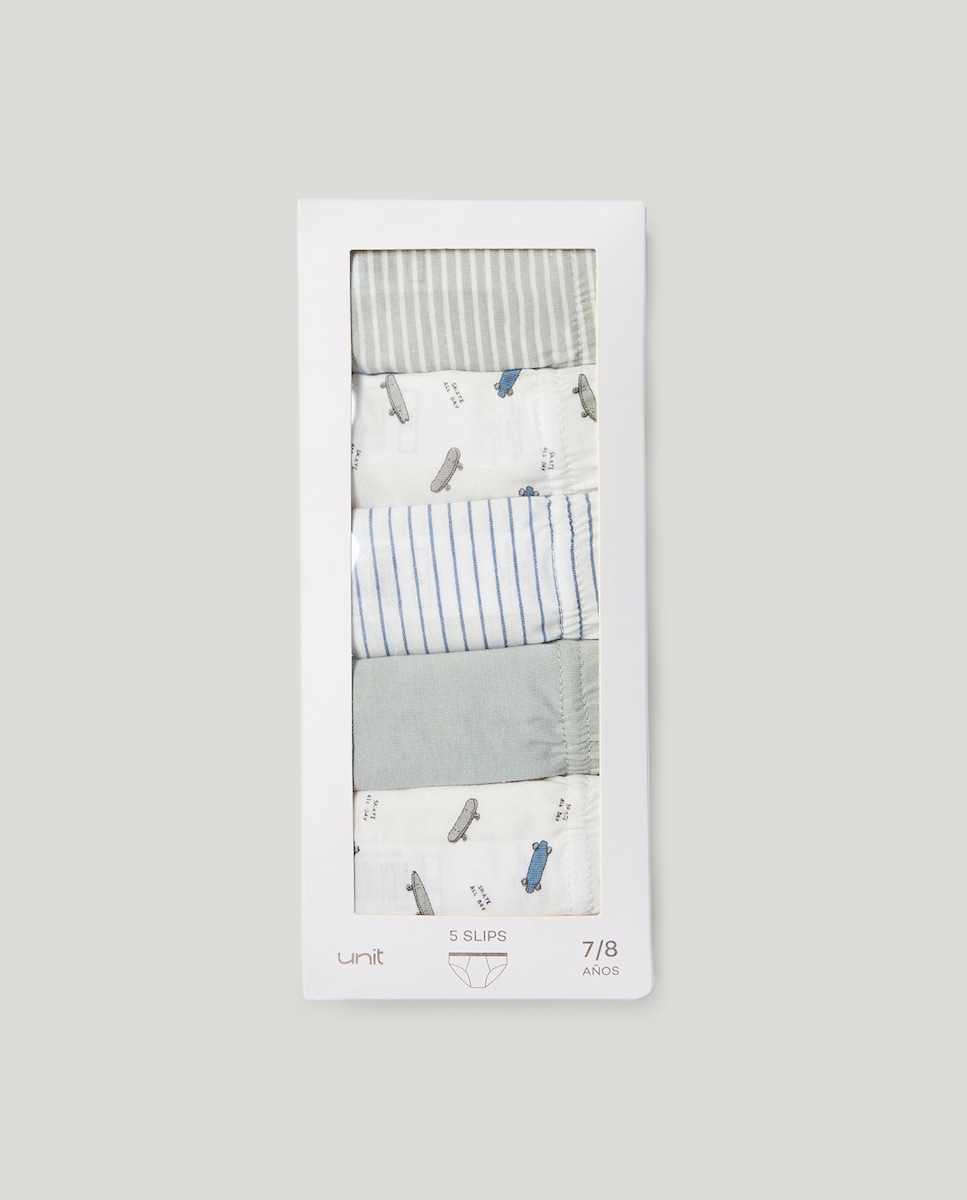 Pack 5 slips fantasia de niño Verde-4