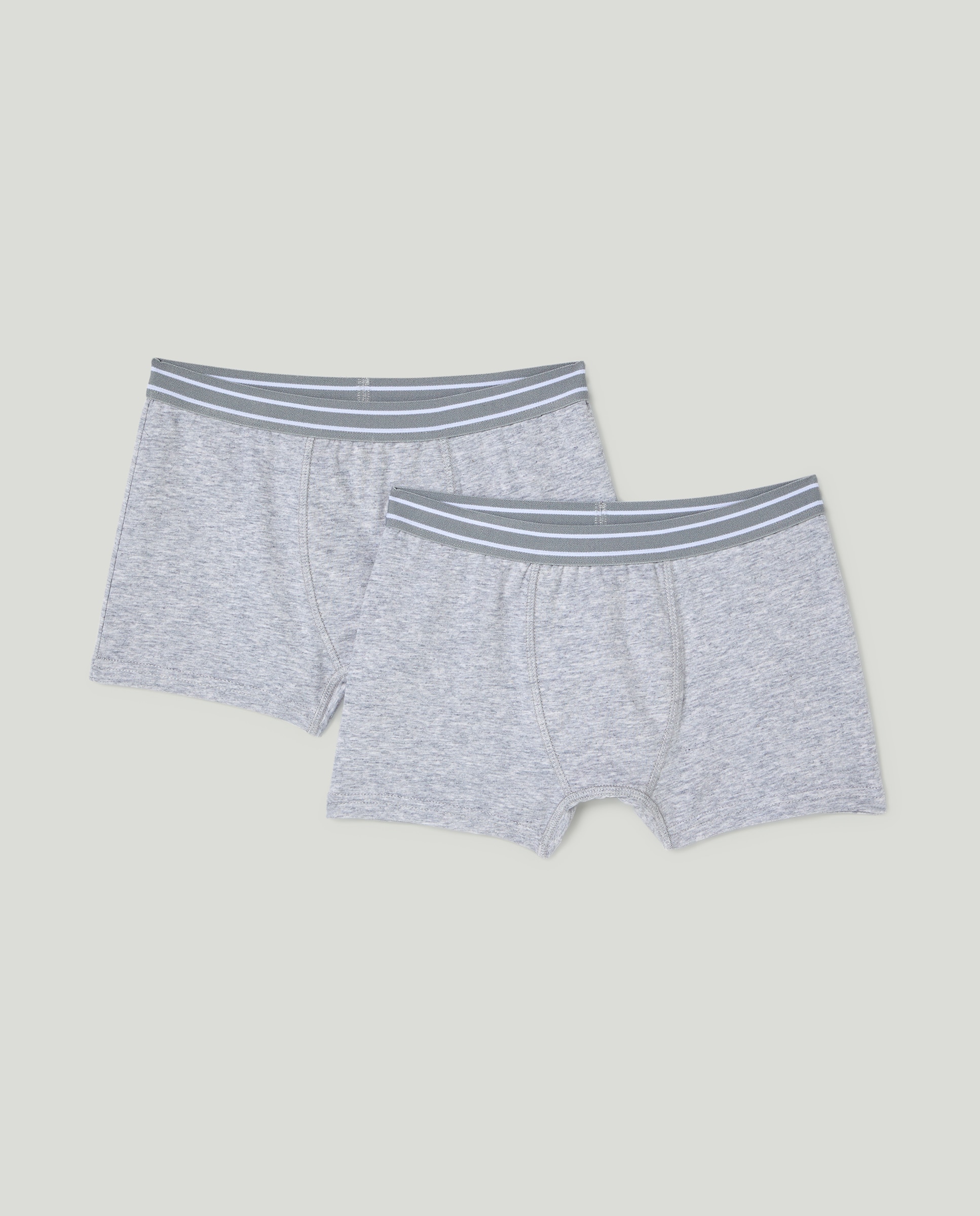 Pack 2 de niño boxer lisos de niño Gris-1