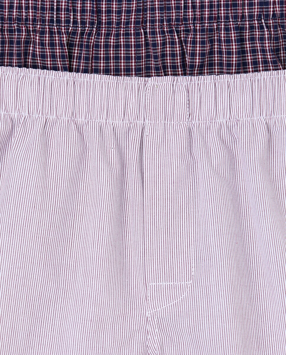 Pack 2 de niño boxer popelin de niño Granate-3