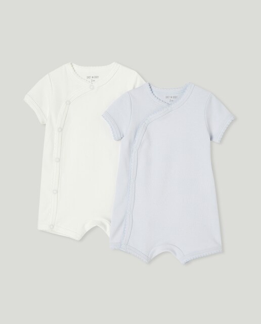 Imagen 0 de Pack 2  pijamas de bebé manga corta cruzado