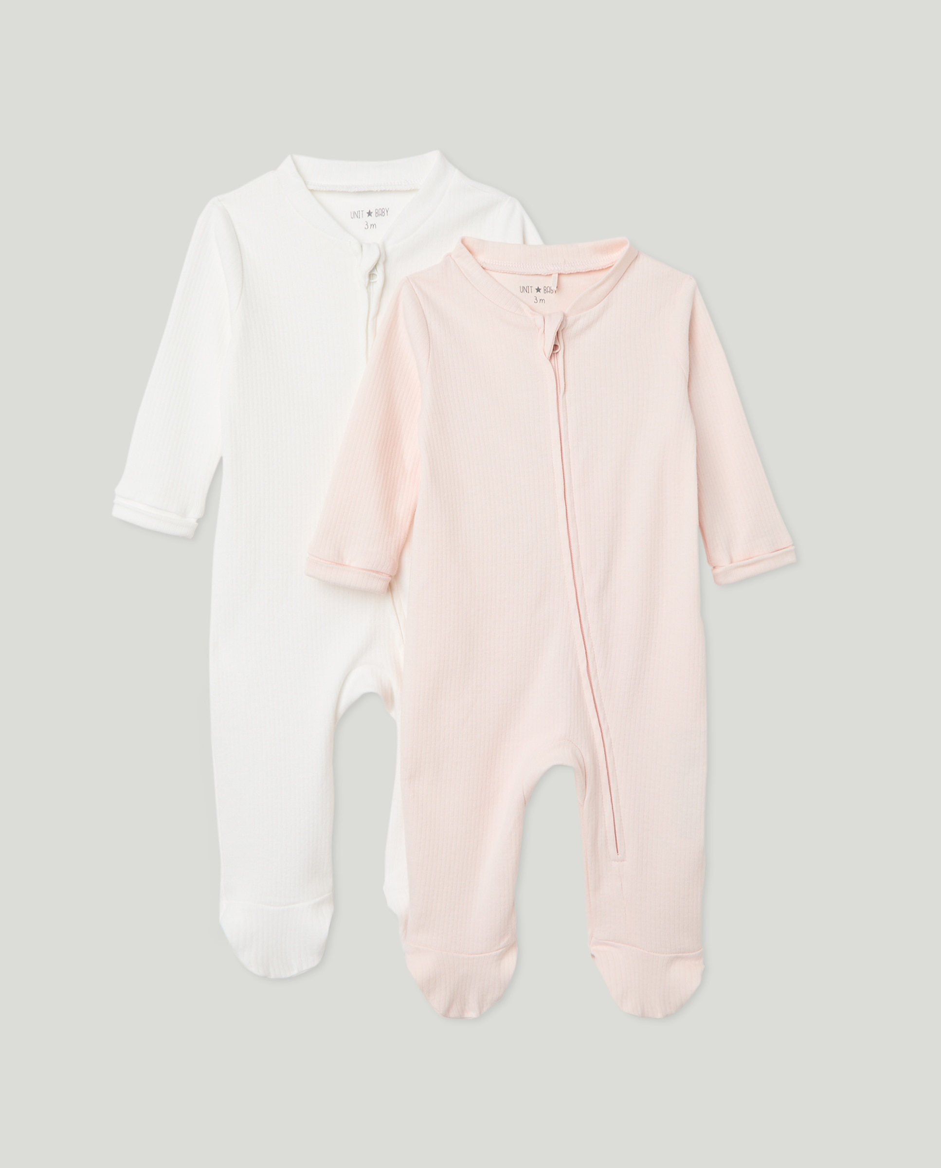 Imagen 0 de Pack de 2 pijamas de bebé de manga larga canalé