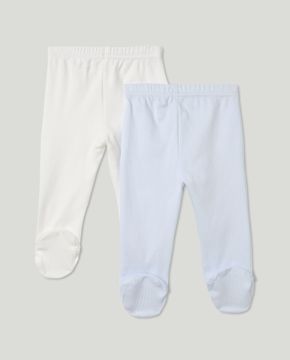 Pack de polainas de bebé de canalé Meses 410 Azul claro