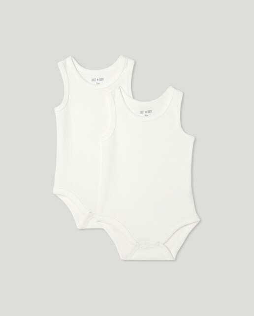 Imagen 0 de Pack 2 bodies de bebé sin mangas calado
