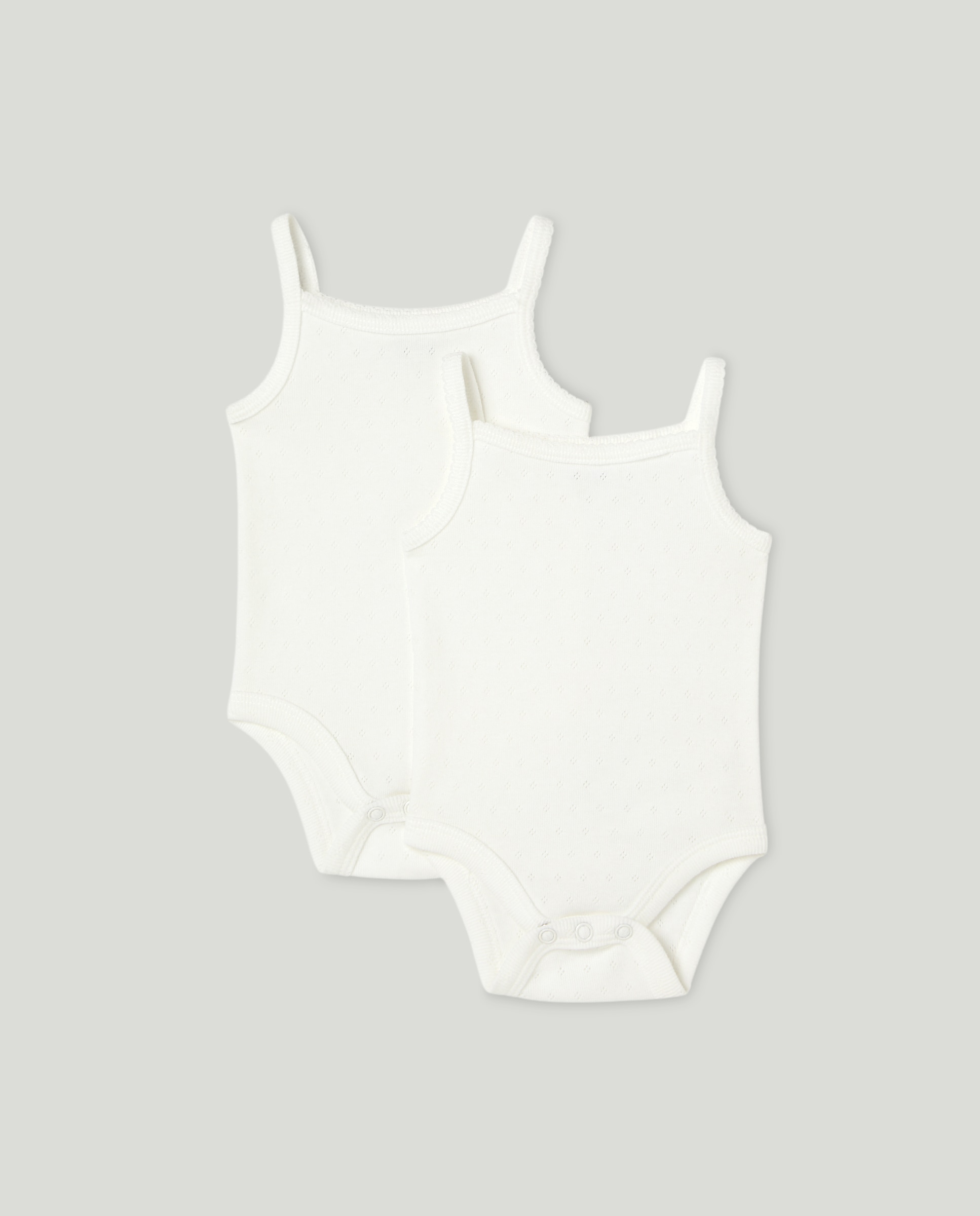 Imagen 0 de Pack 2 bodies de bebé tirantes calado