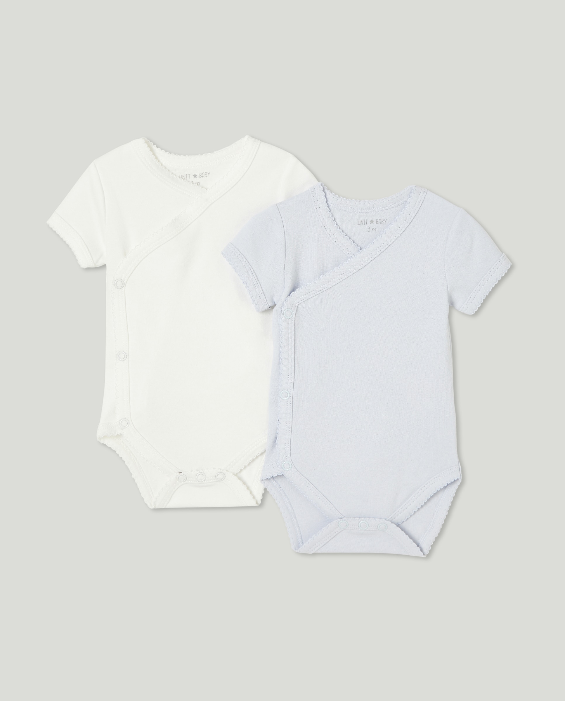 Imagen 0 de Pack 2 bodies de bebé manga corta cruzado