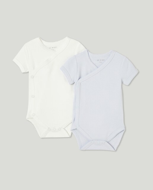 Imagen 0 de Pack 2 bodies de bebé manga corta cruzado