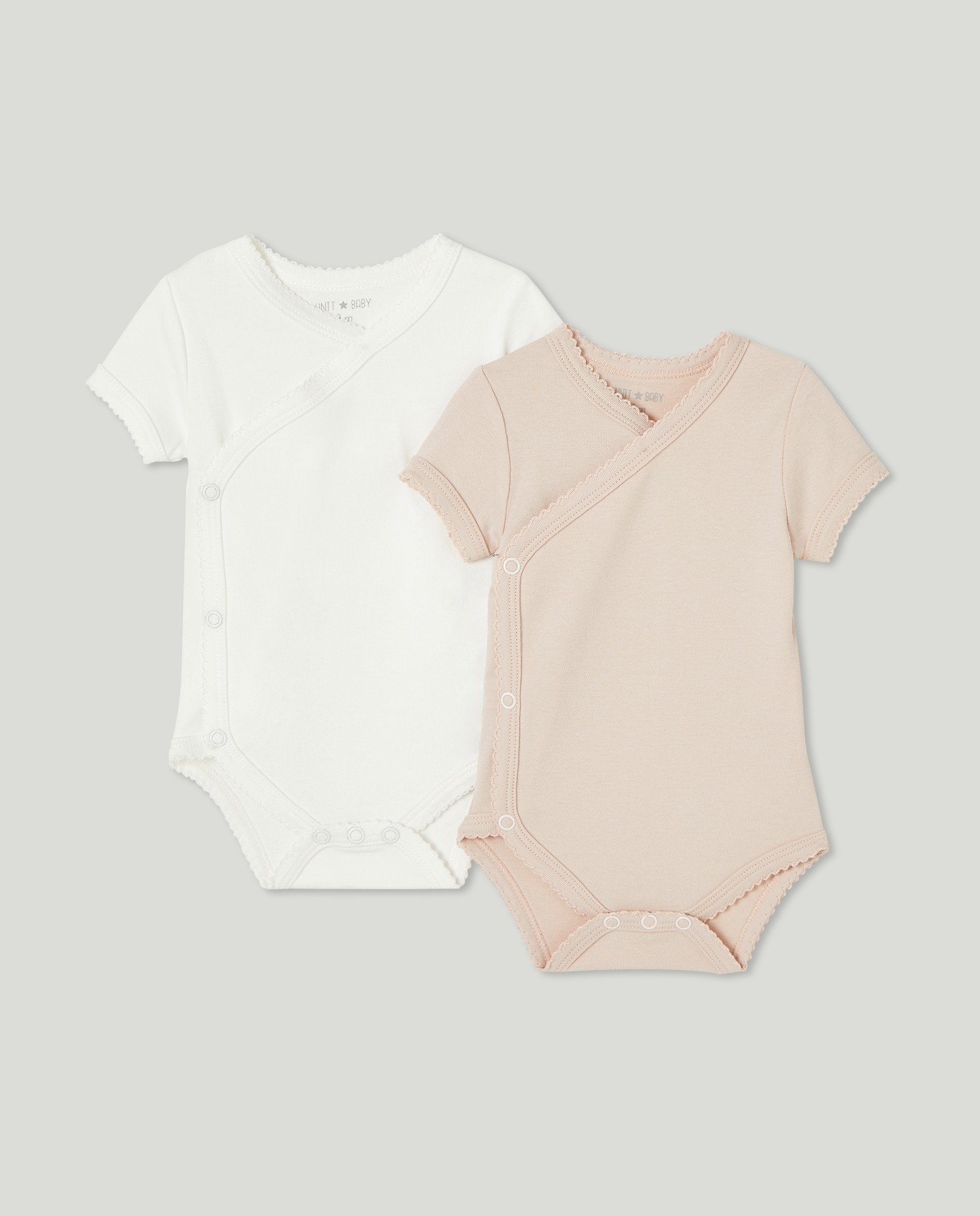 Imagen 0 de Pack 2 bodies de bebé manga corta cruzado