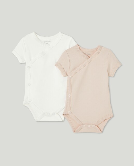 Imagen 0 de Pack 2 bodies de bebé manga corta cruzado
