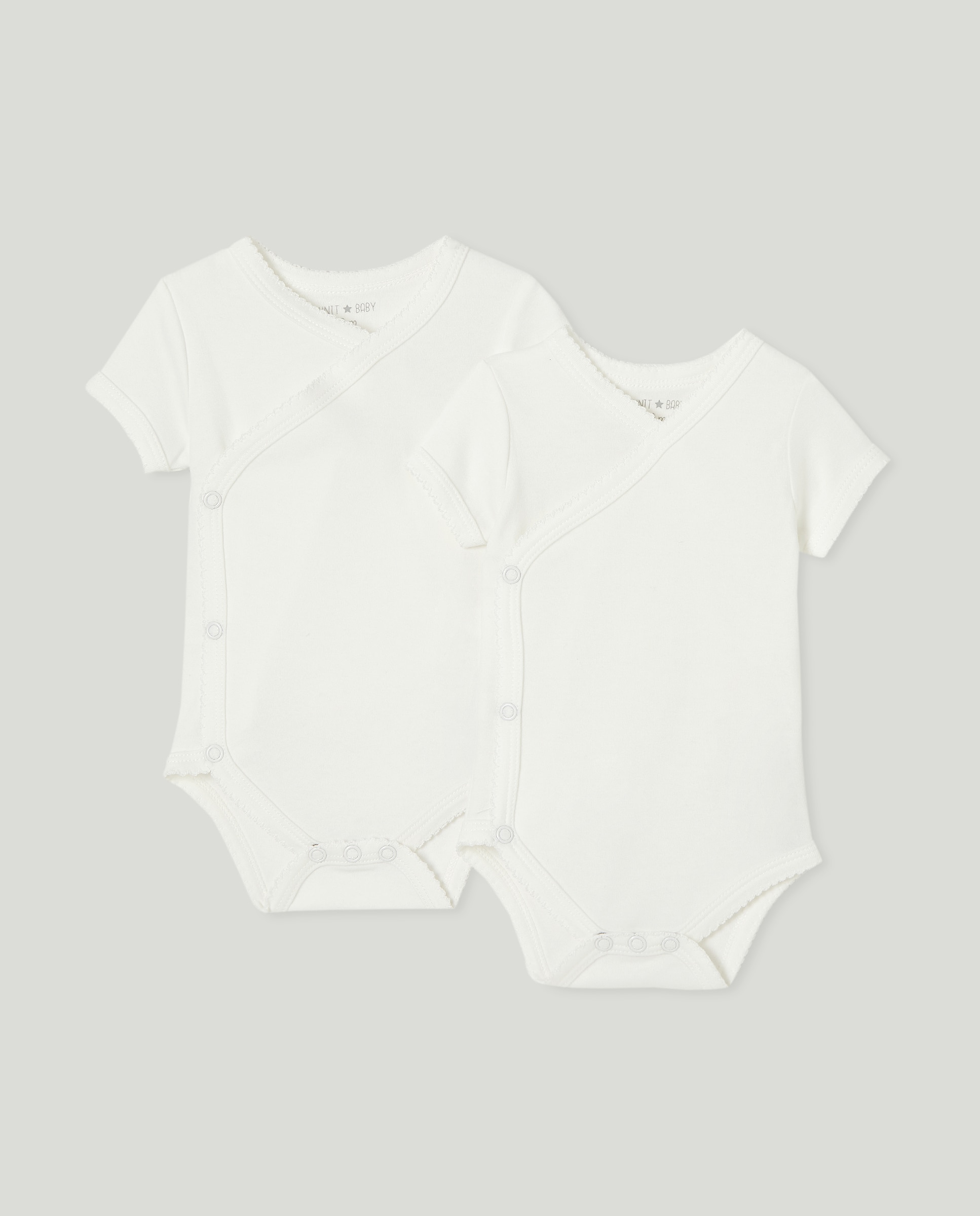 Imagen 0 de Pack 2 bodies de bebé manga corta cruzado